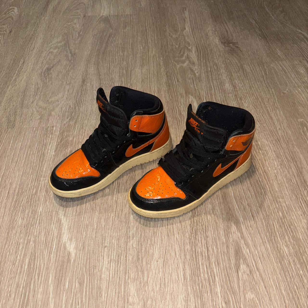 black and orange jordans men
