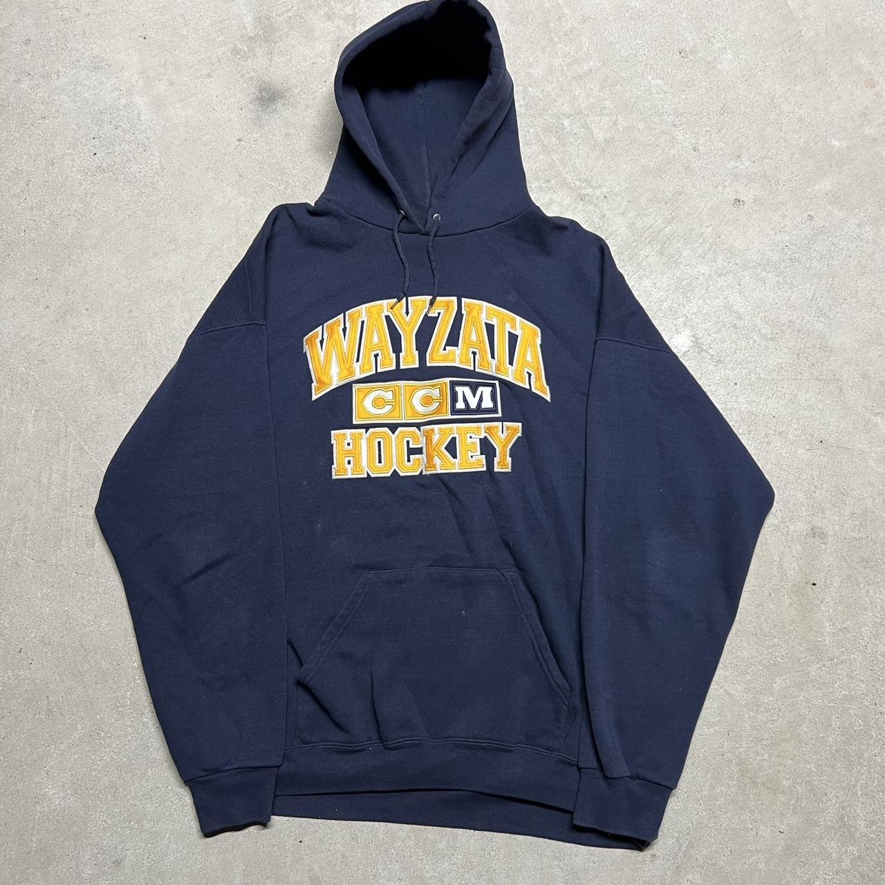 VINTAGE HOCKEY HOODIE TAG SIZE XL CONDITION:... - Depop