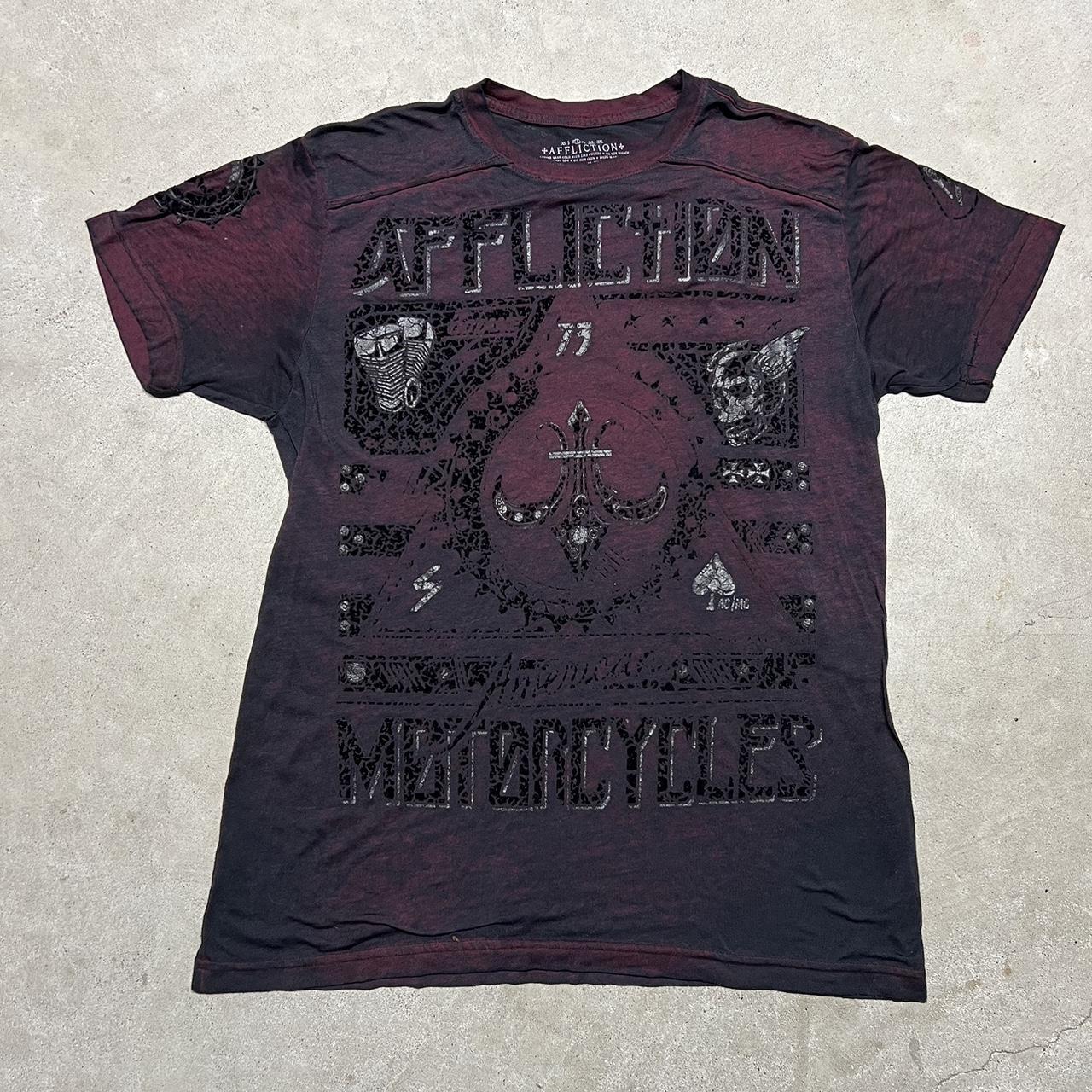 Y2K affliction inspired Harley Davison t shirt. - Depop