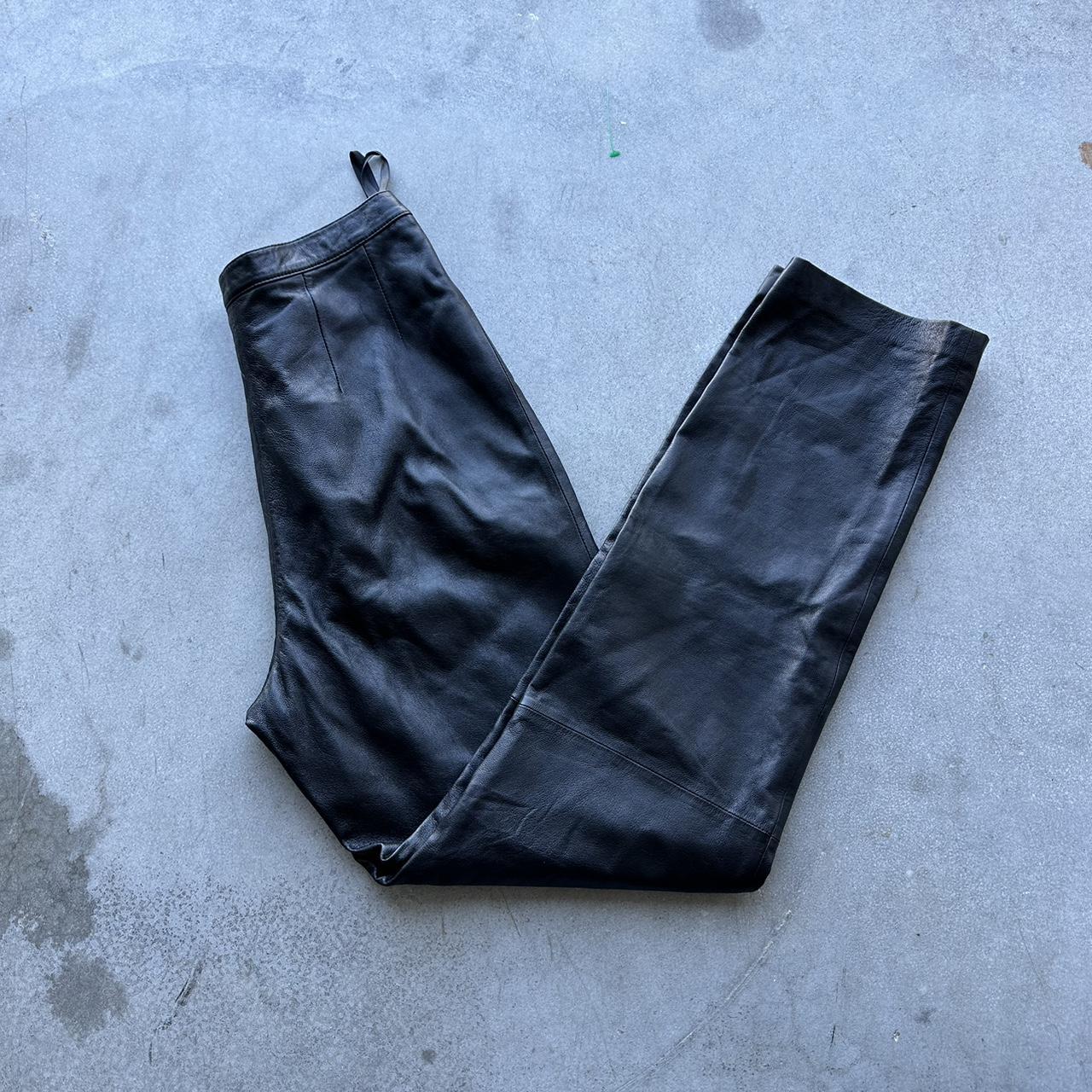 VINTAGE 90’s LEATHER PANTS , TAG SIZE 8 (see...