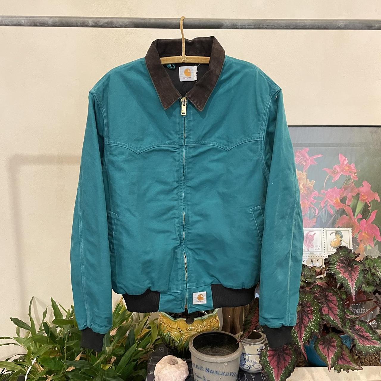 VINTAGE TEAL GREEN CARHARTT WORK JACKET high quality