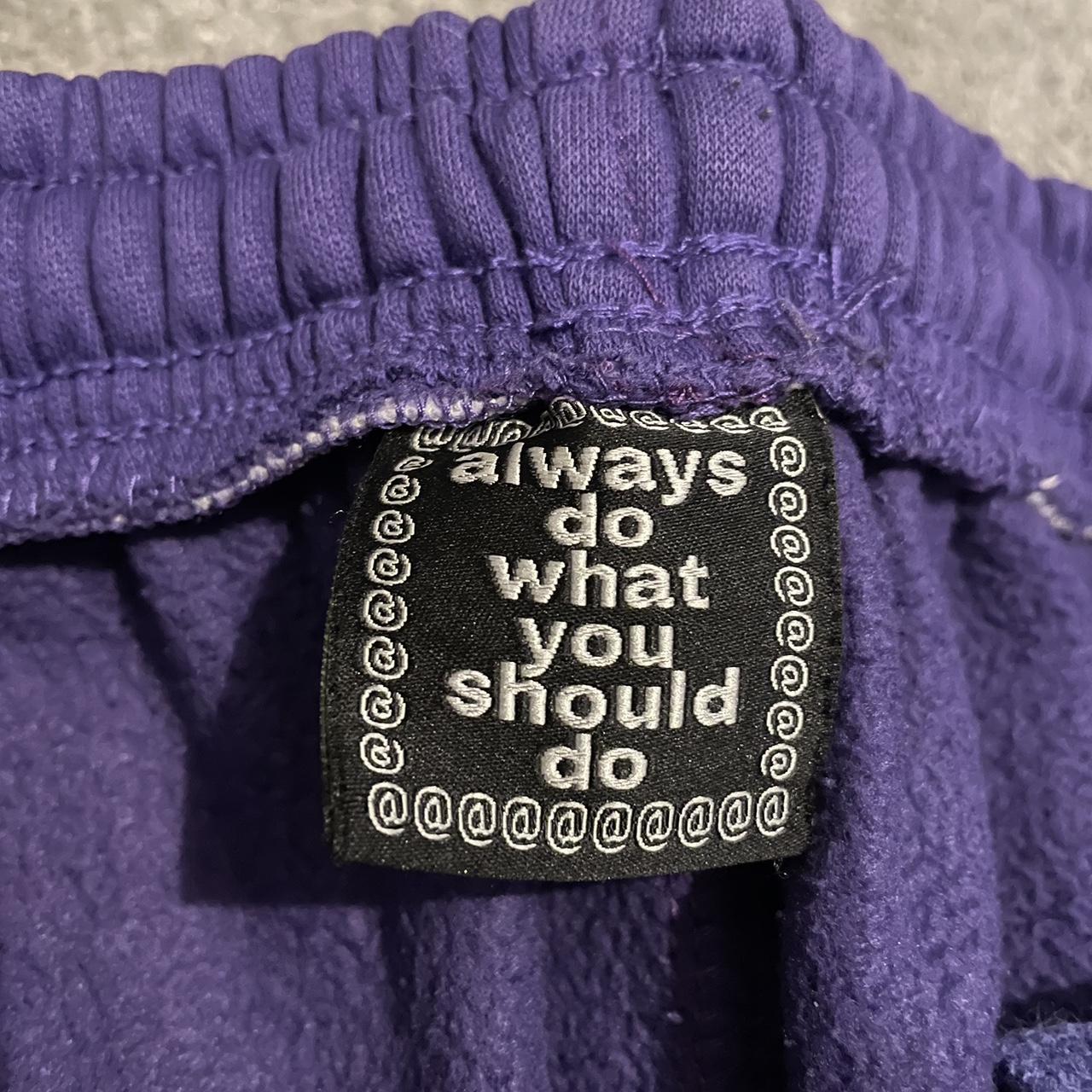 Purple always do what you should do baggy joggers, | Depop