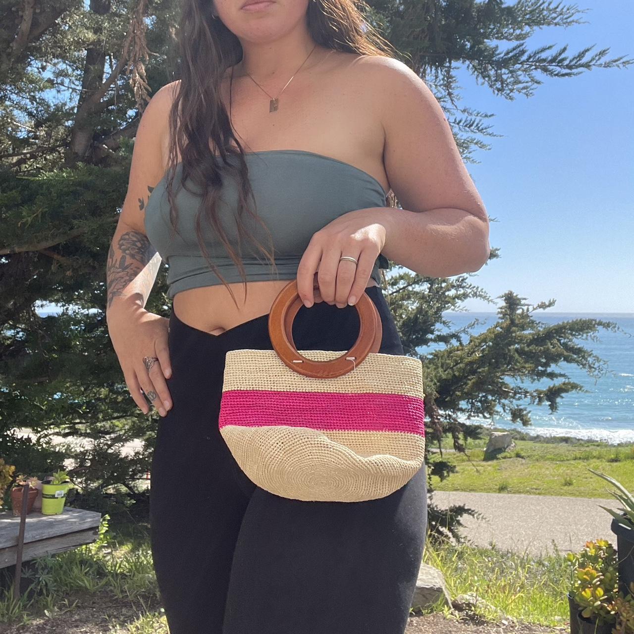 Women's Pink and Cream Bag
