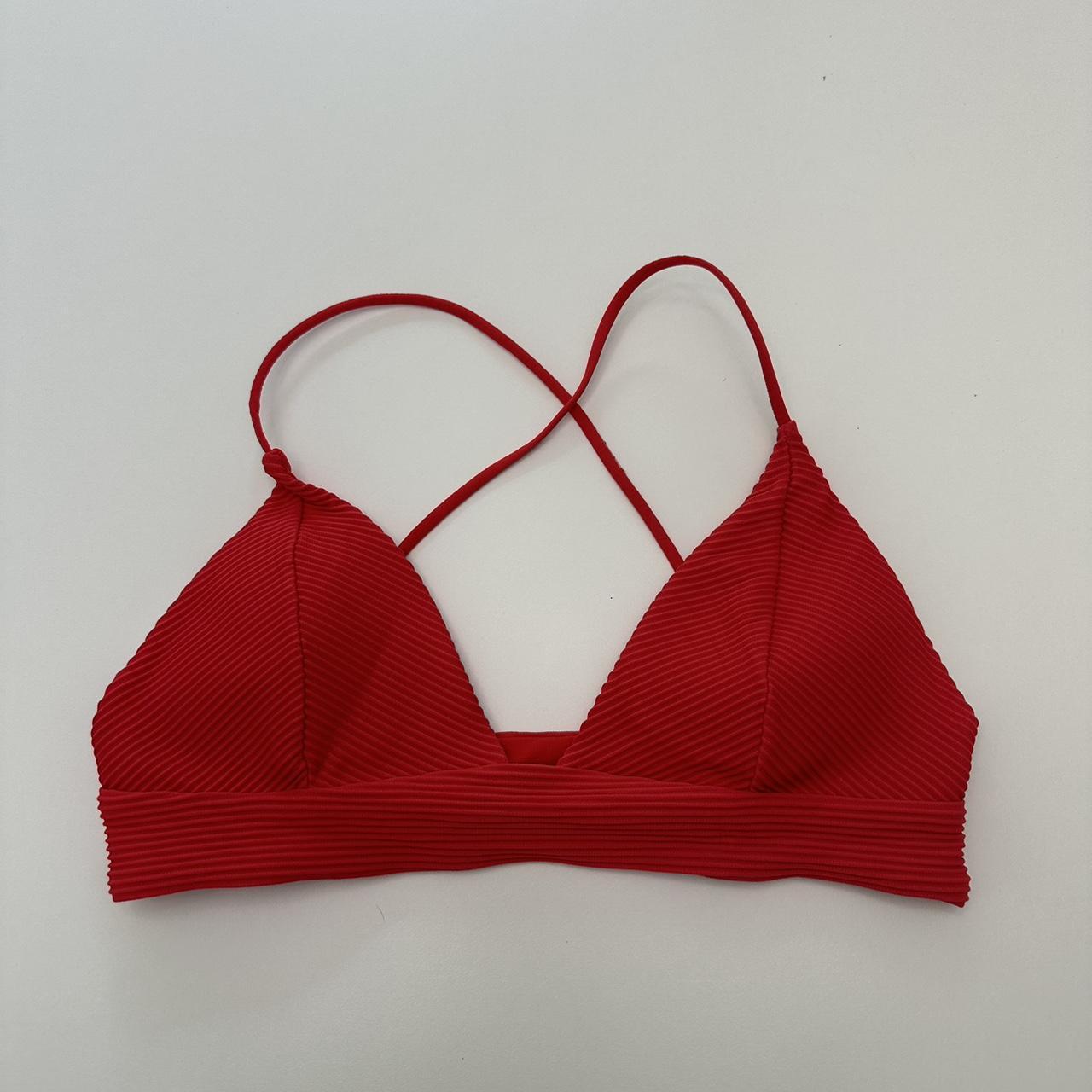 H&M Women's Red Swimsuitonepiece Depop