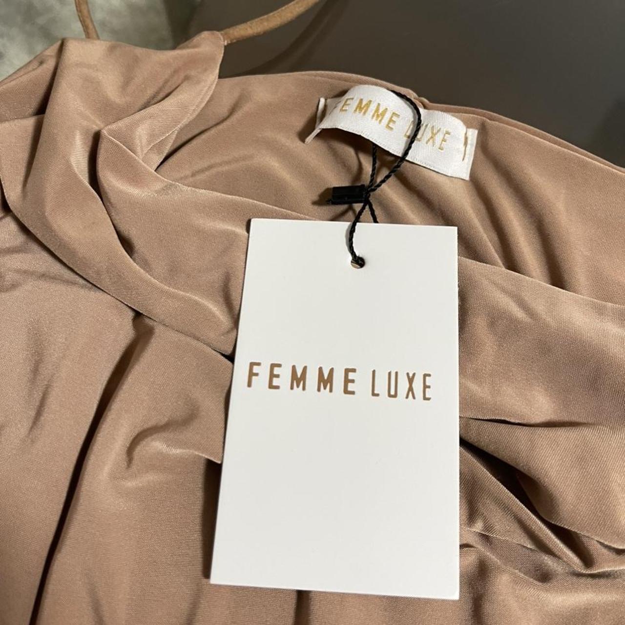 Femme Luxe Women's Tan and Brown Dress (2)