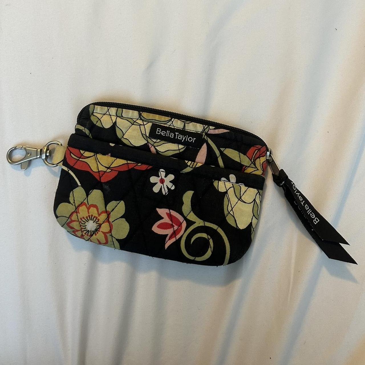 the cutest bella taylor black floral quilted wallet Depop