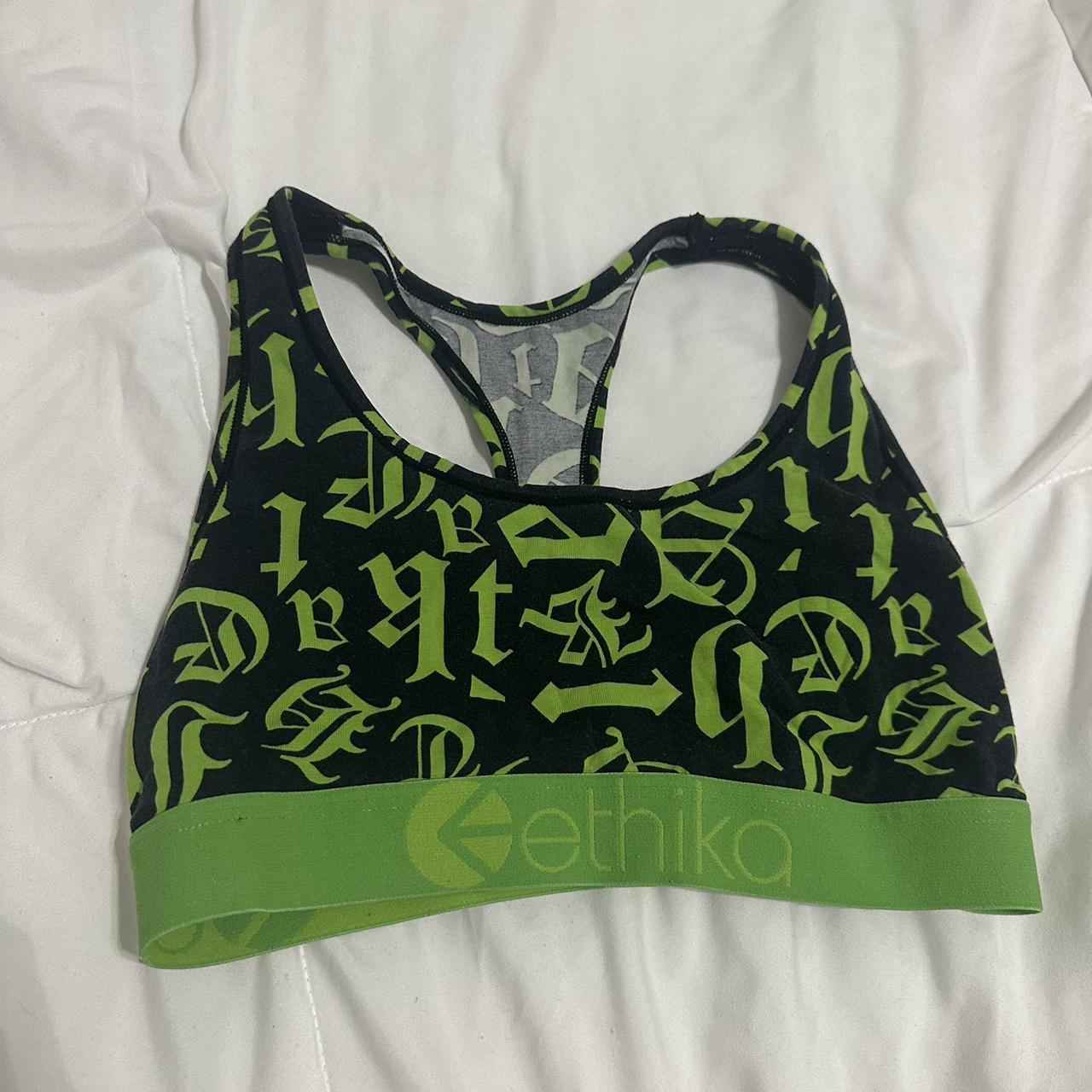 Ethika I Gotta Black & Green Sports Bra