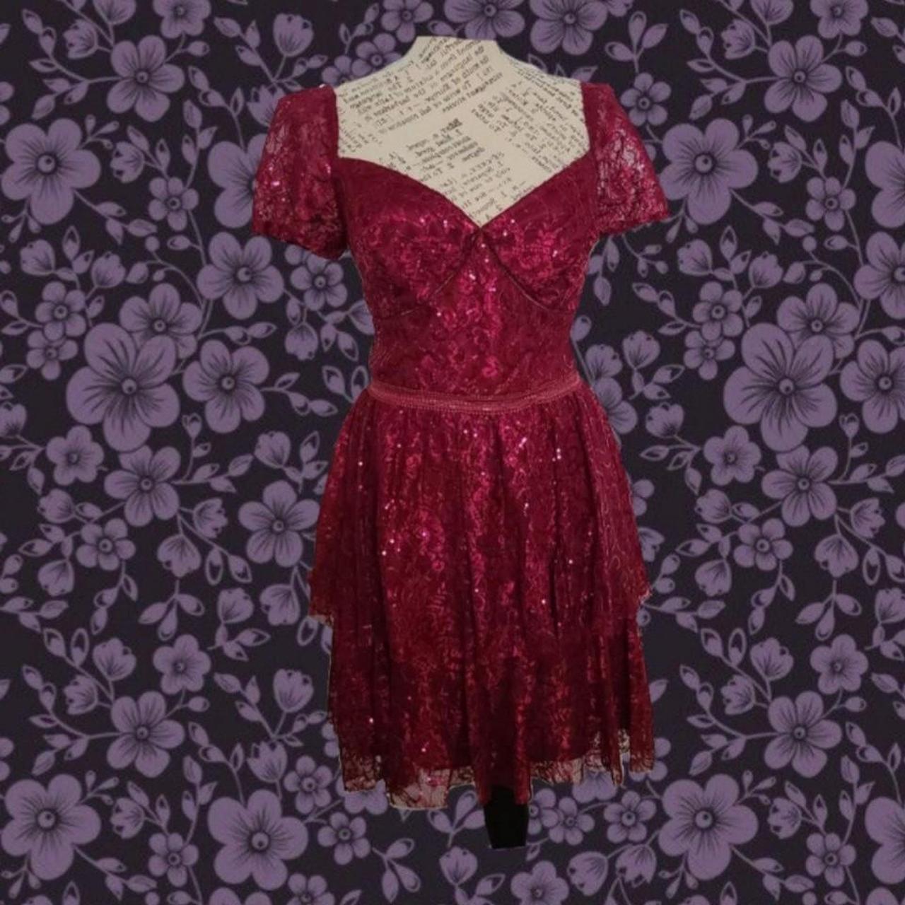 Dark Magenta Homecoming Dress Never Worn With Depop   P0 