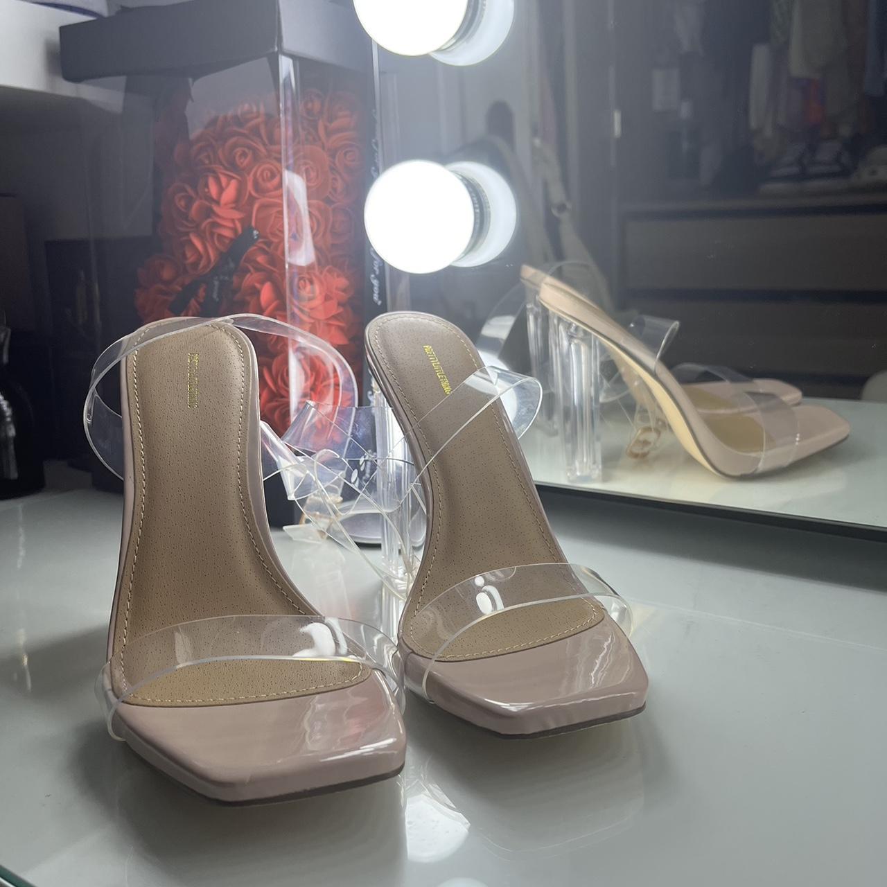 plt clear / see through heels brand new never worn... - Depop