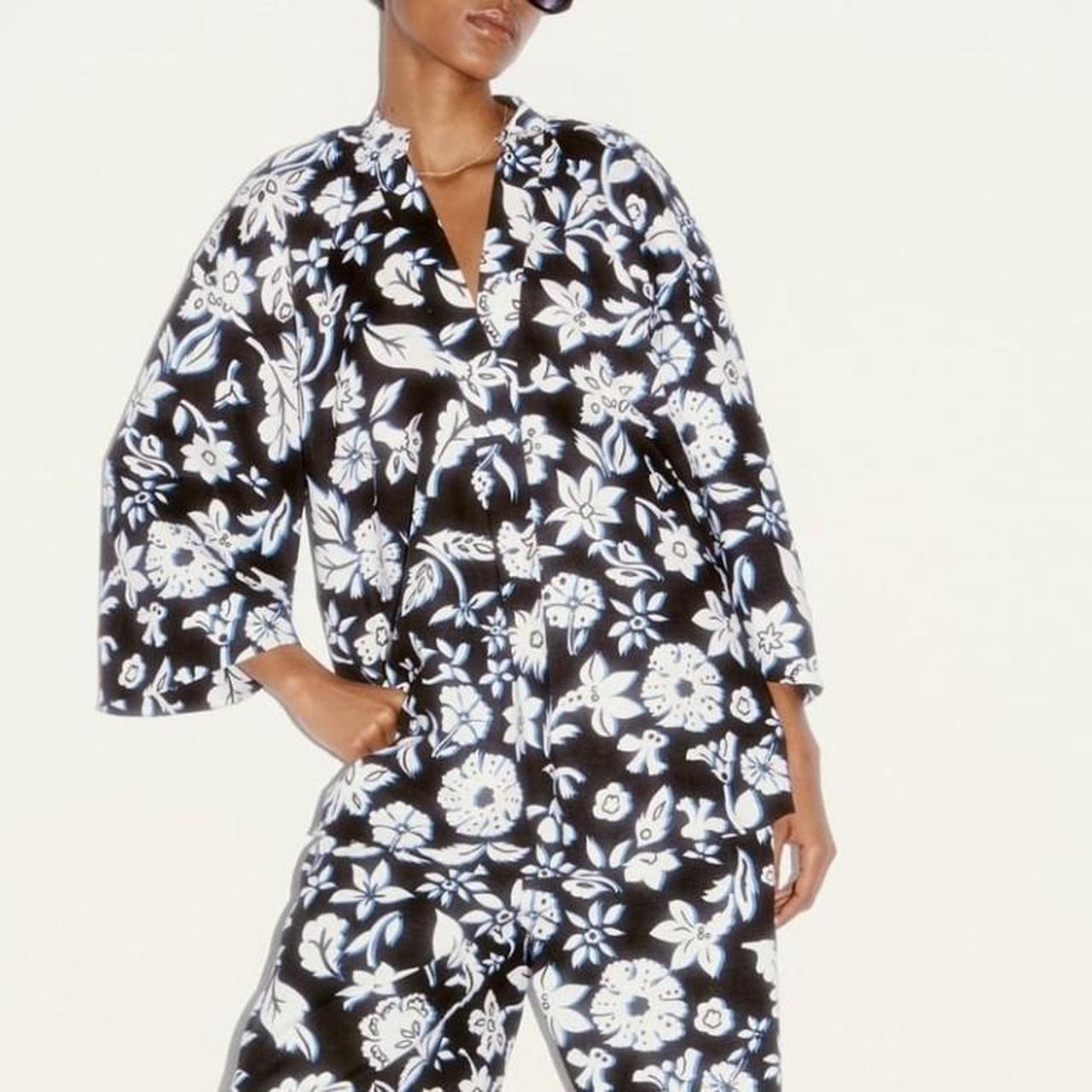 ZARA FLORAL PRINT OVERSIZED Blouse New with tags Depop