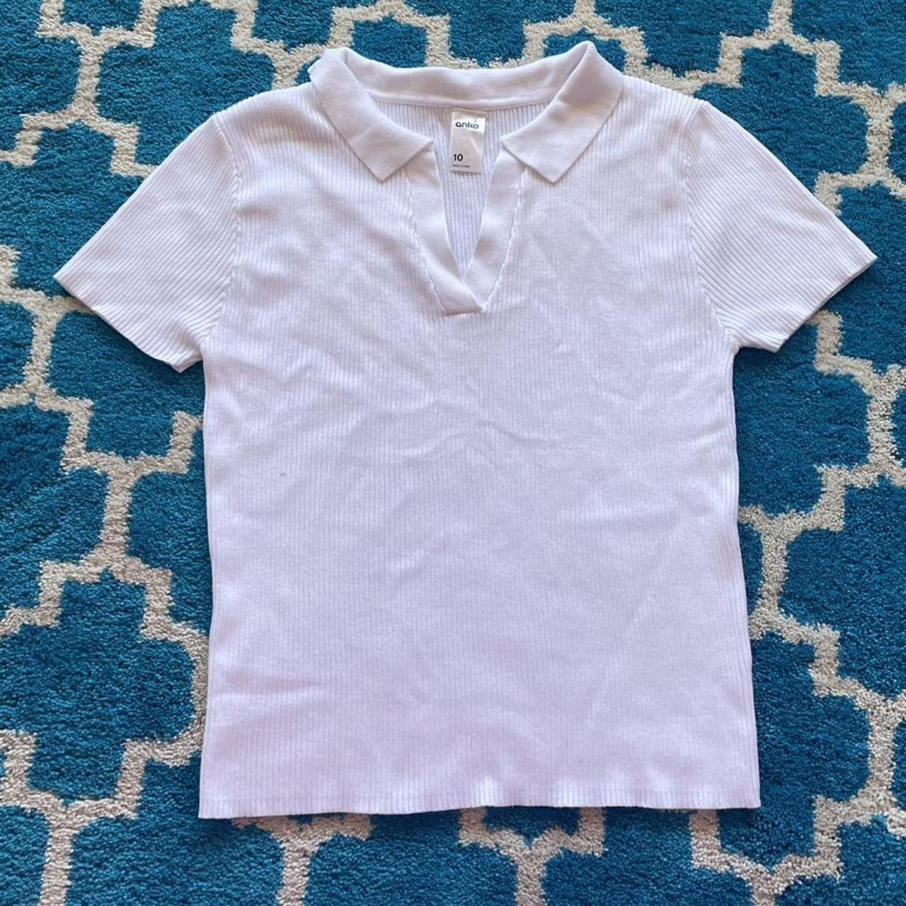 White ribbed t shirt from kmart. Never worn but