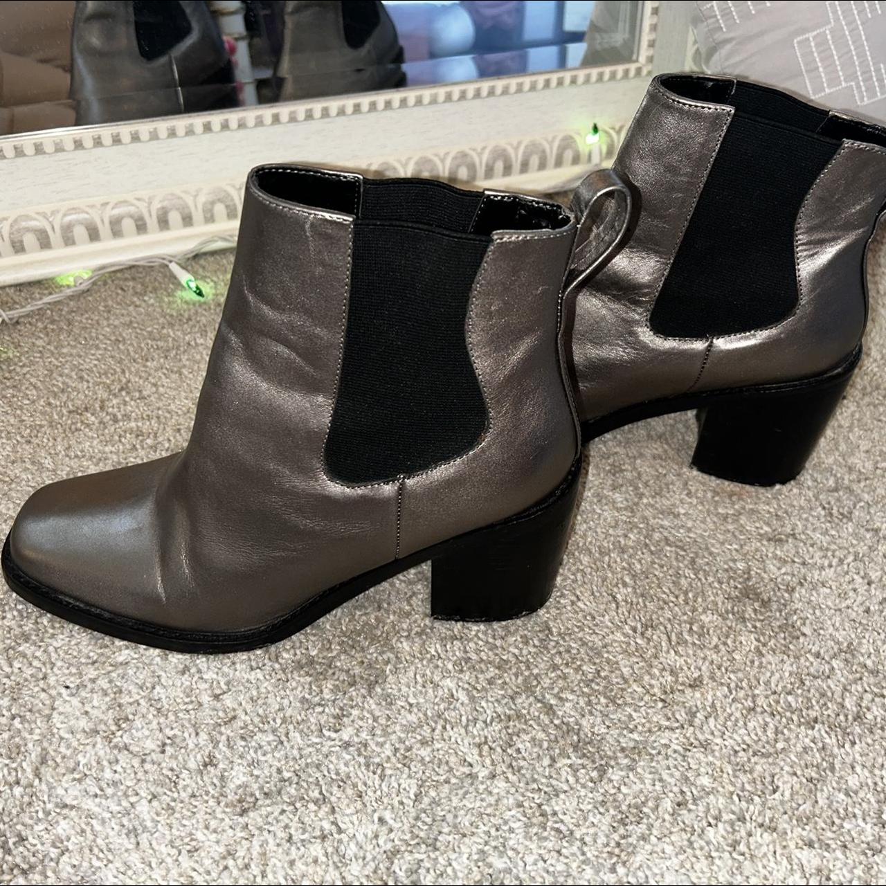 Women's Silver Boots | Depop