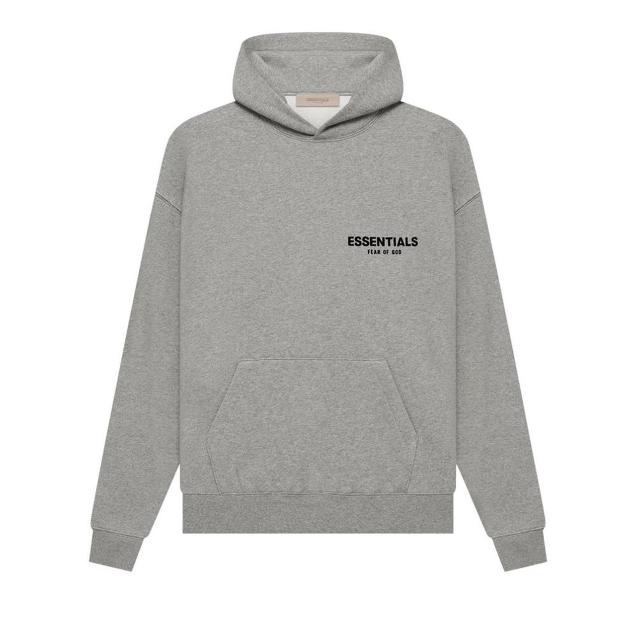 Essentials Men's Grey Hoodie | Depop