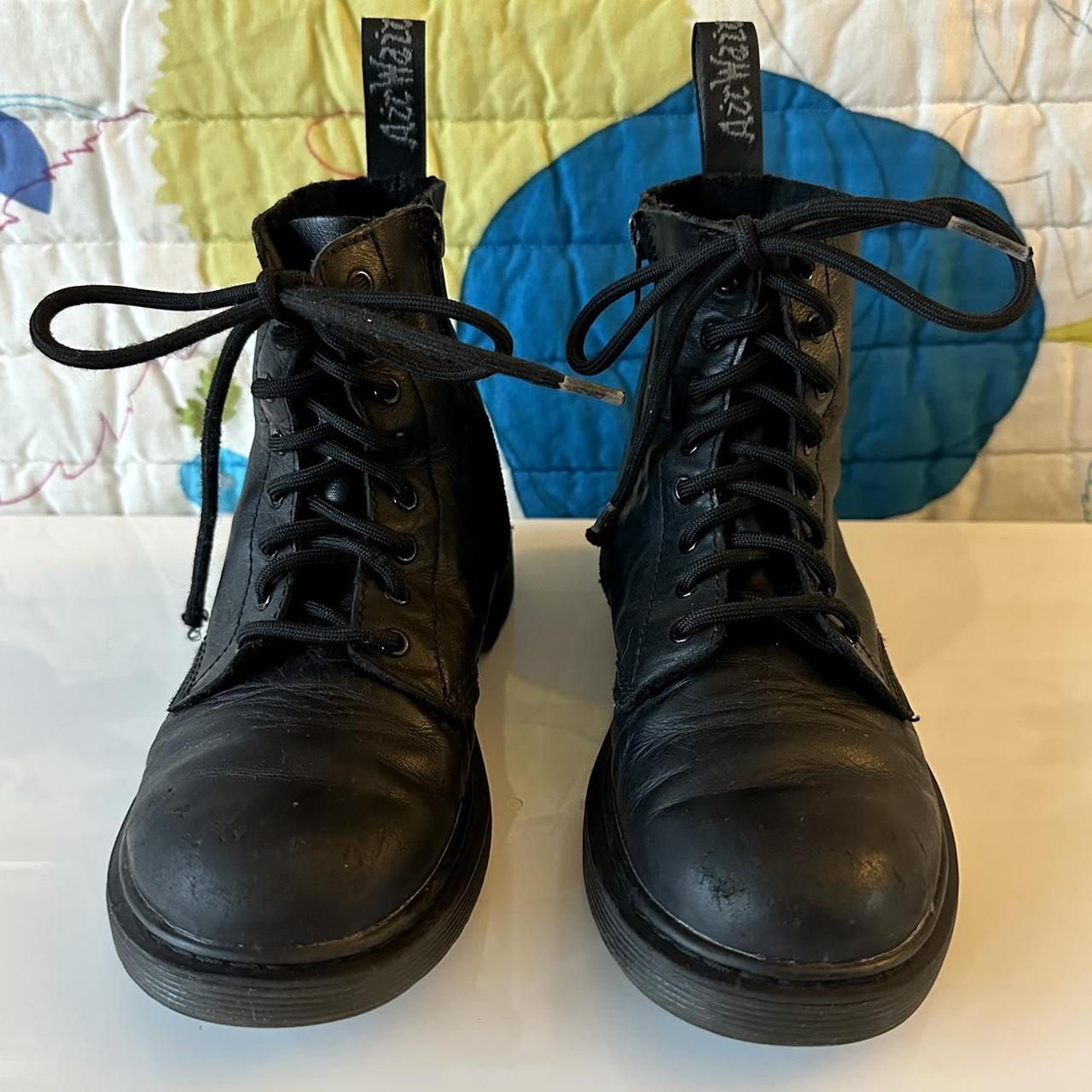 Dr. Martens Black and White Boots | Depop