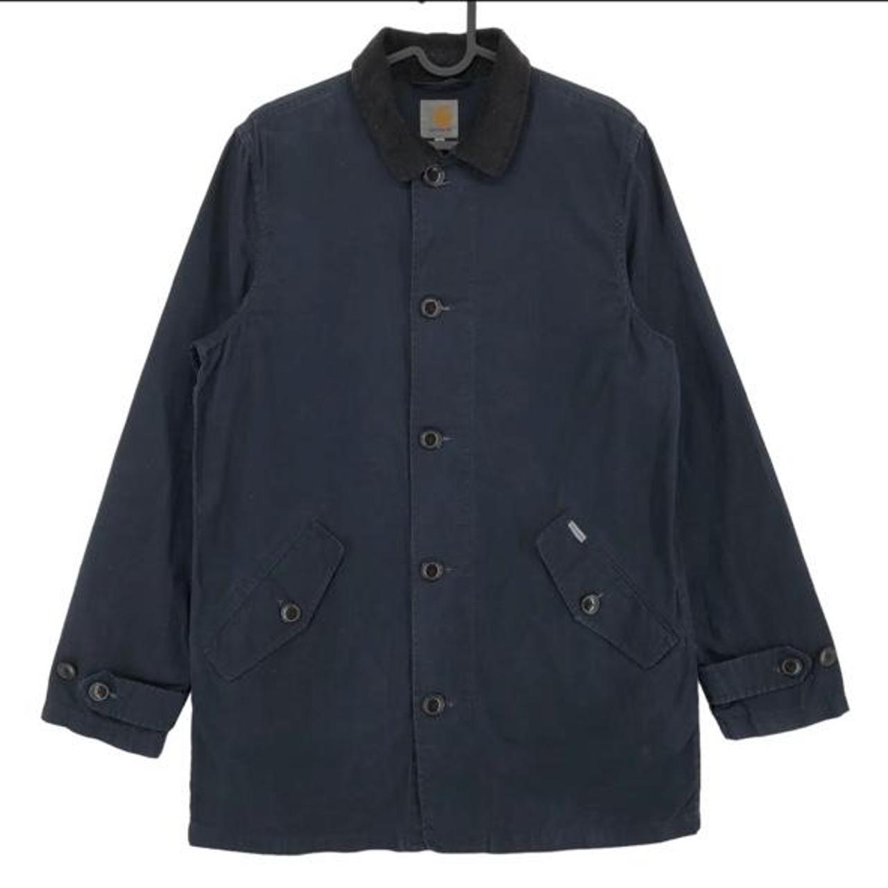 Carhartt WIP Martin Coat: Stylish, dark navy, 100%...