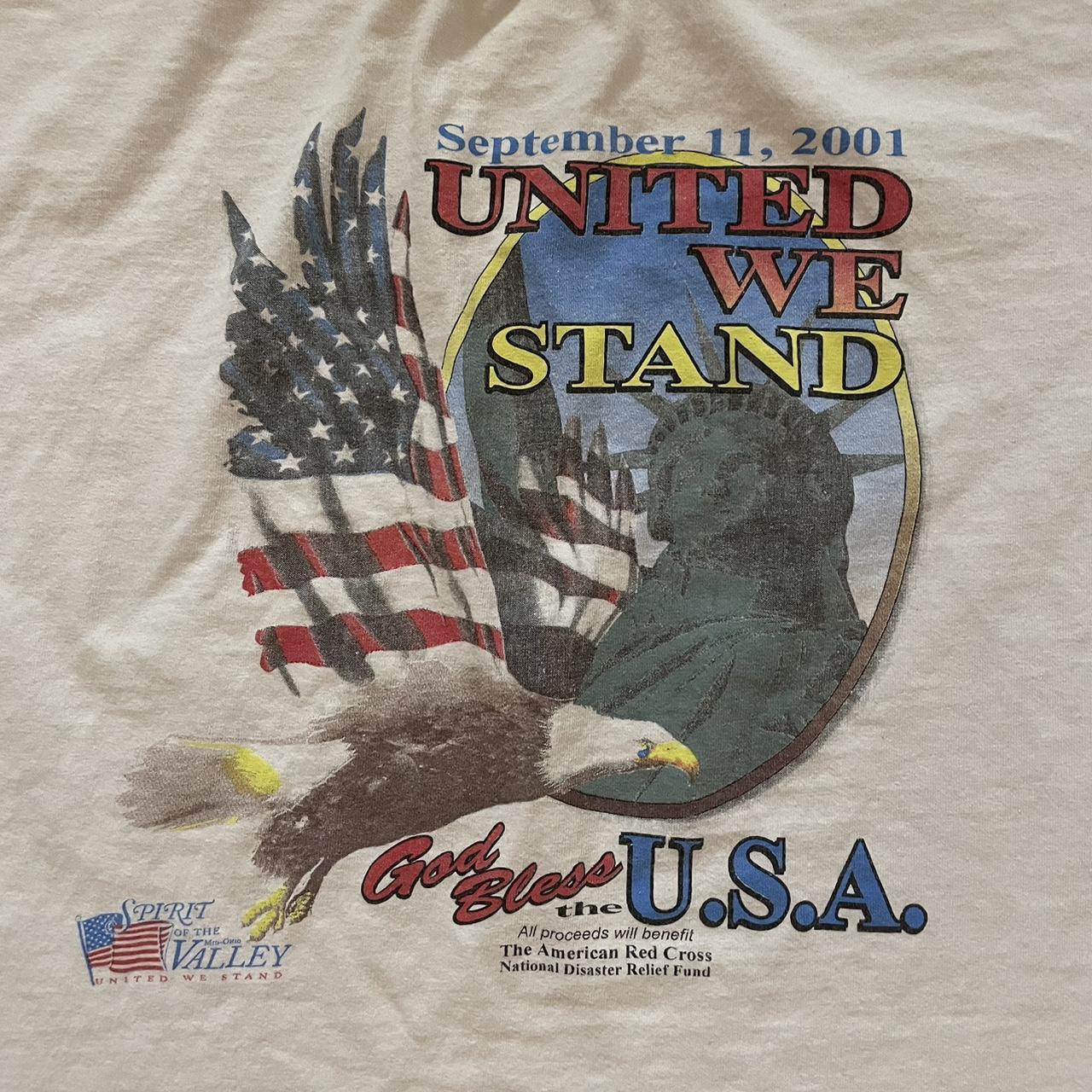 Vintage Jerzees 9/11 United We Stand White Short Sleeve T-Shirt