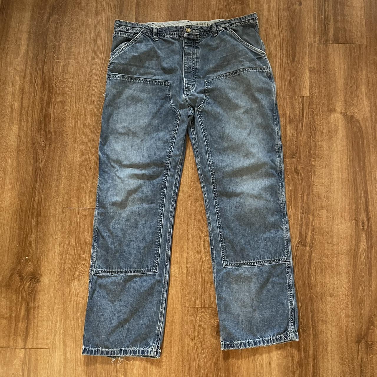 Vintage 90s Polo Ralph Lauren Double Knee Jeans Fit:... - Depop