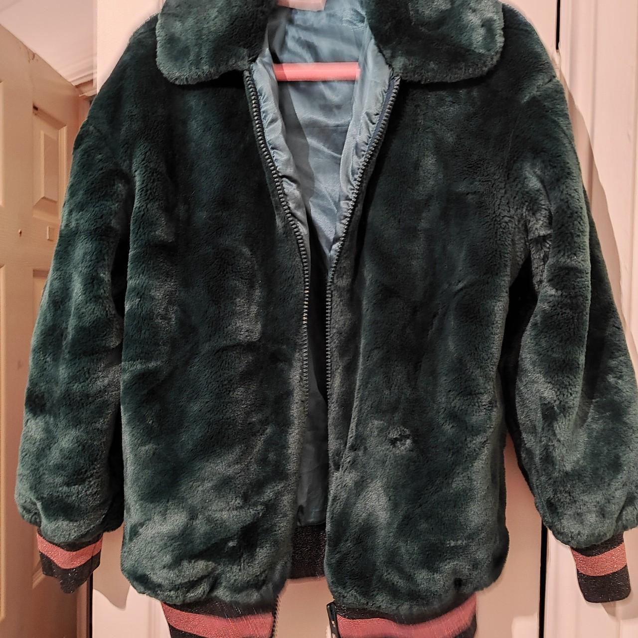 ASOS Women's Green and Pink Coat | Depop