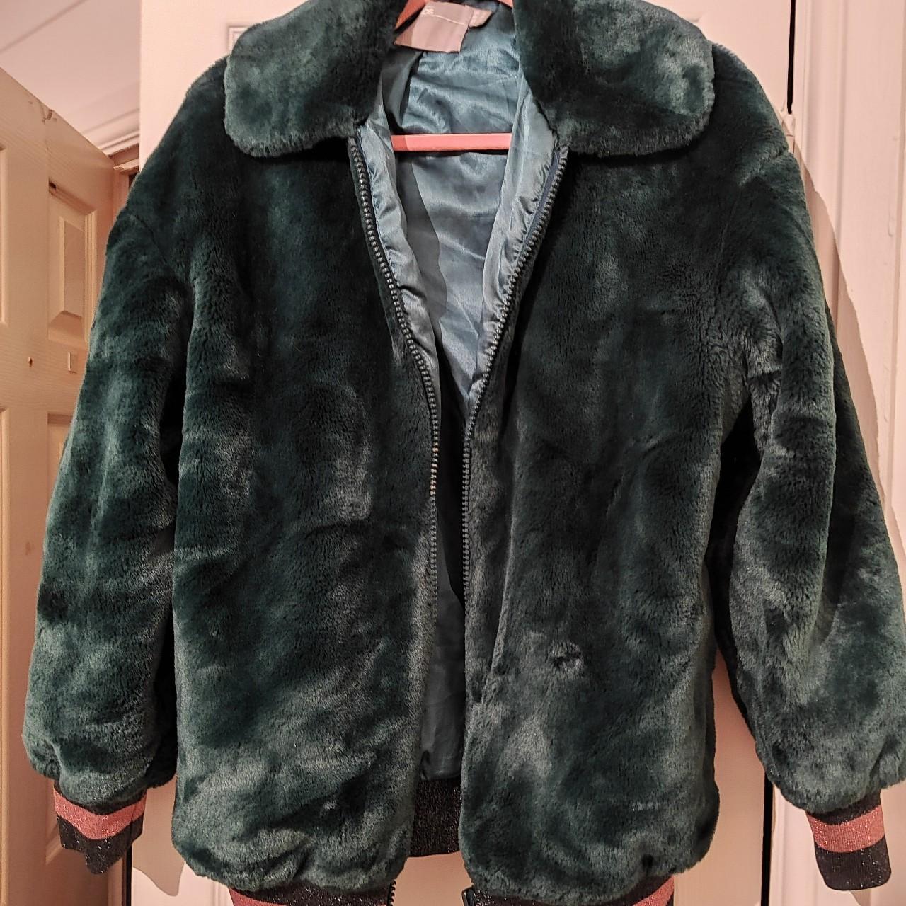 ASOS Women's Green and Pink Coat Depop