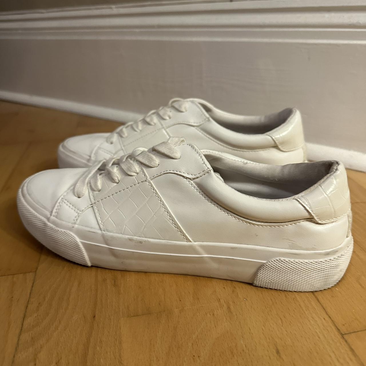 Zara Basic white trainers - Depop