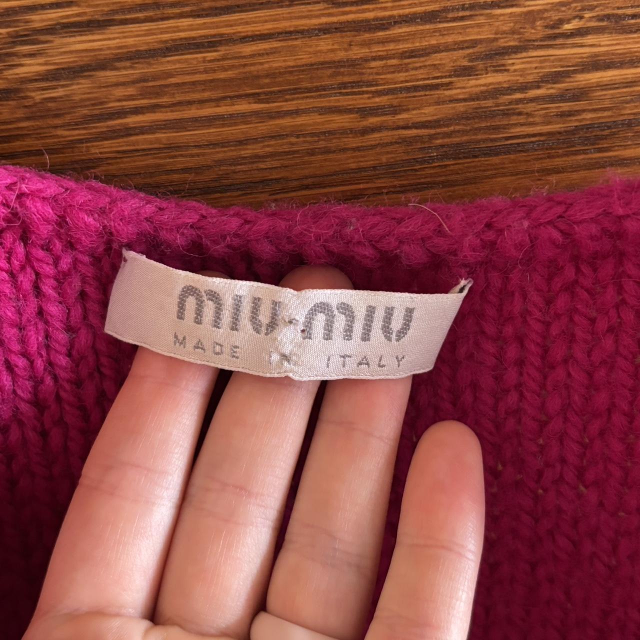 Miu Miu Women's Sweater - Pink - 4 – Magenta Miu … - image 2