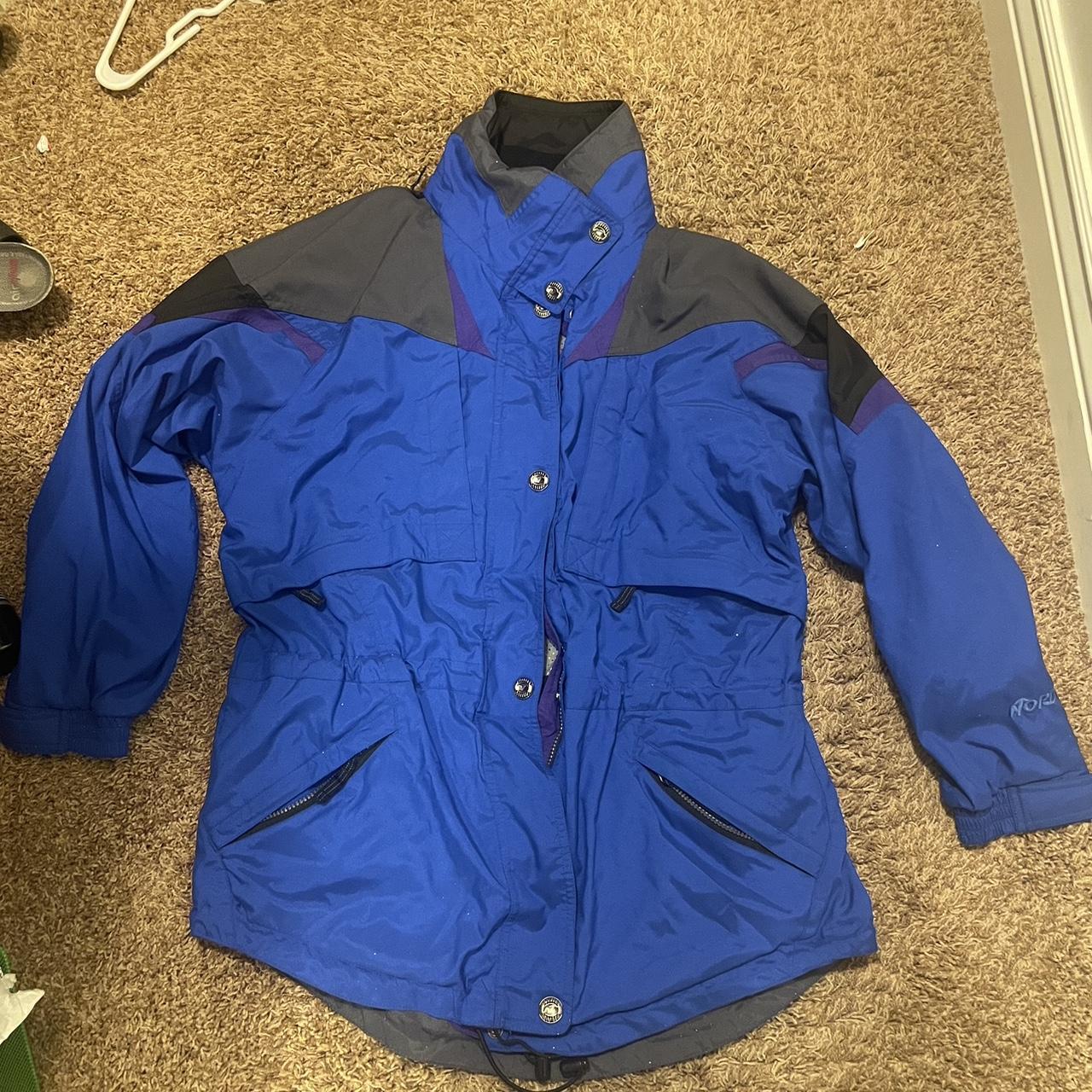 Nordica Men's Blue and Black Jacket | Depop