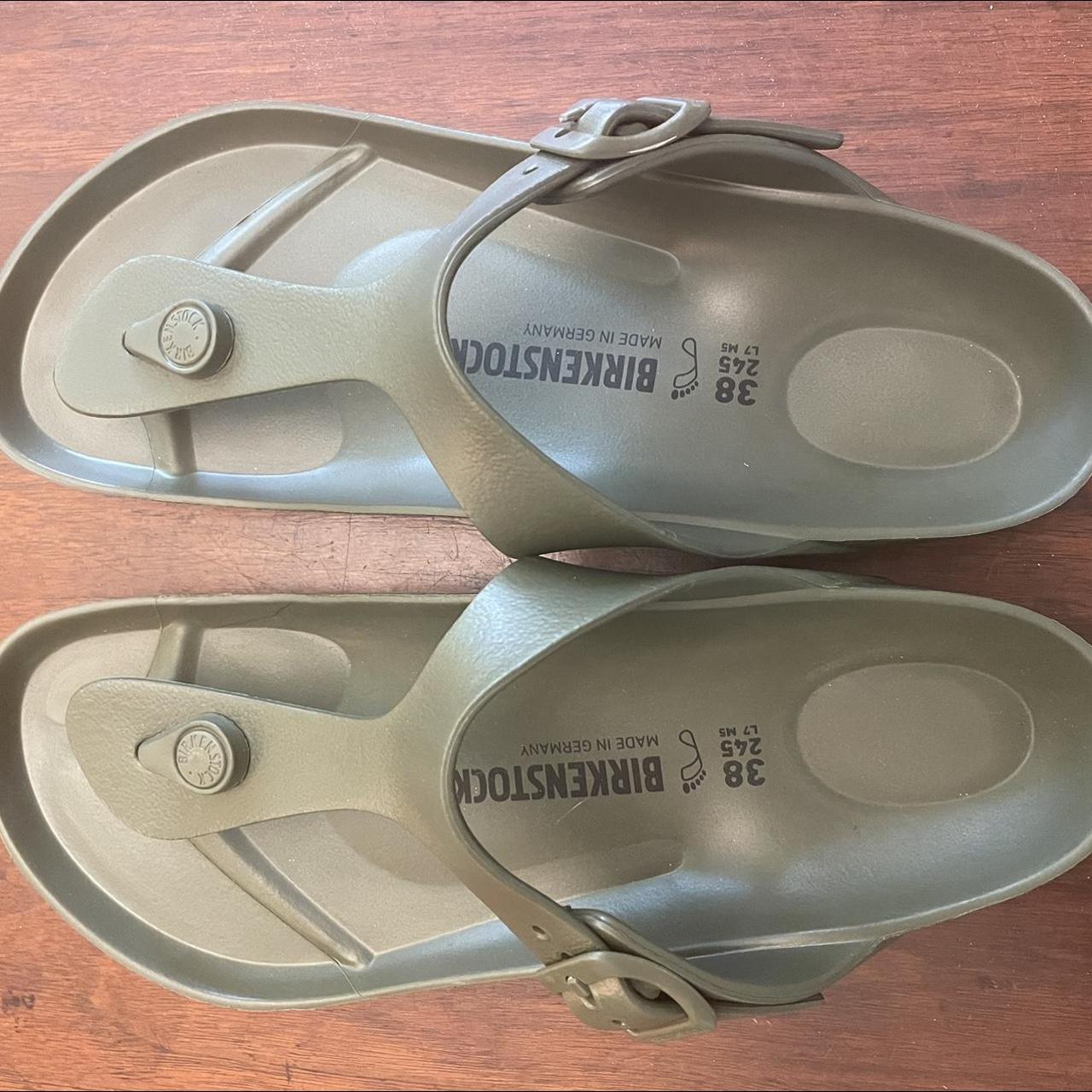 Silver best sale birkenstocks rubber