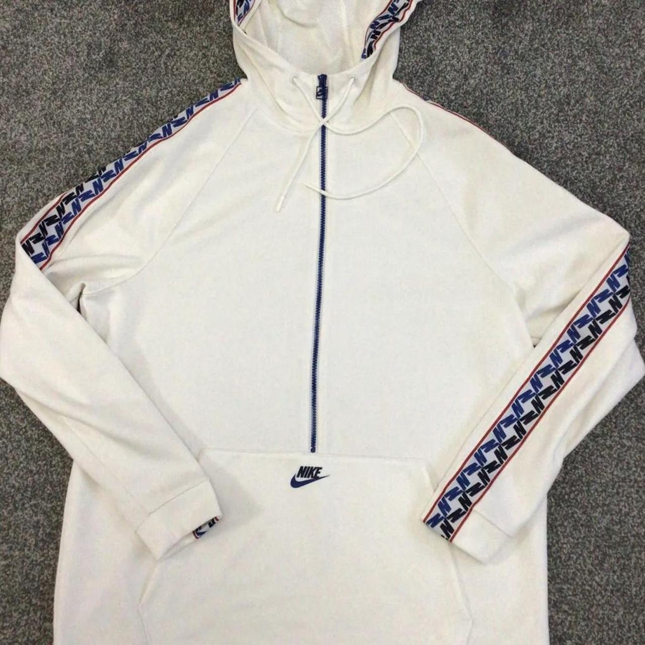 mens white nike zip up hoodie