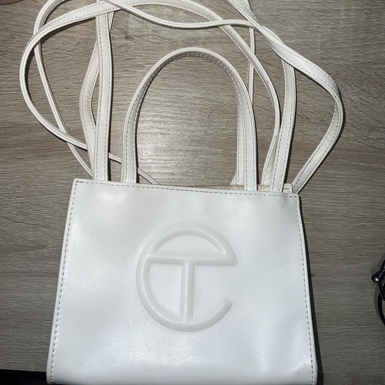 White small Telfar bag. Had it for about a year,... - Depop