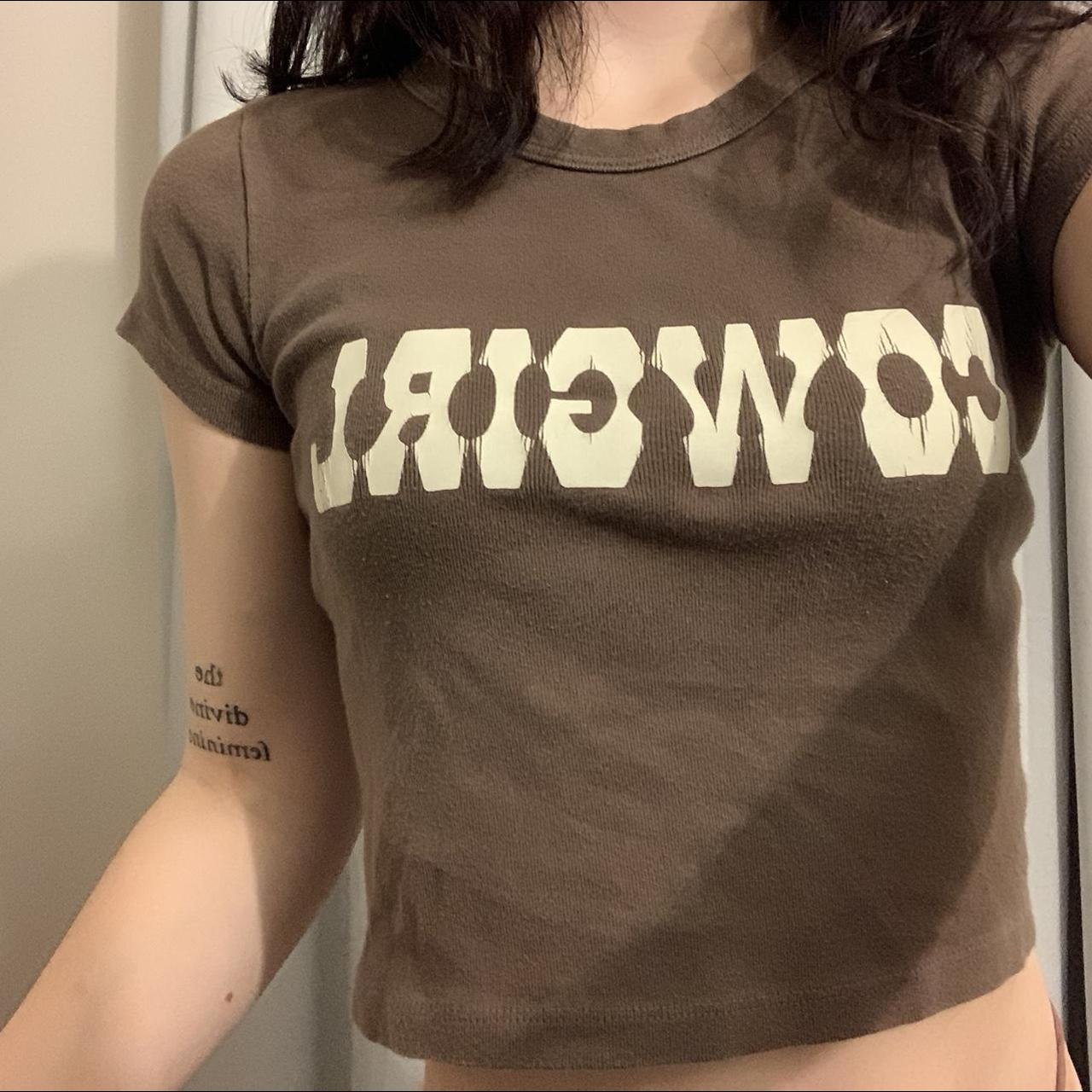 Brandy Melville Women's Brown T-shirt | Depop