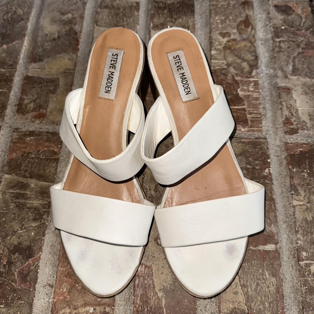 madden sandals white