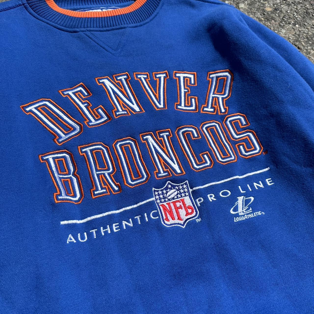 Vintage Embroidered Denver Broncos Crewneck - Depop