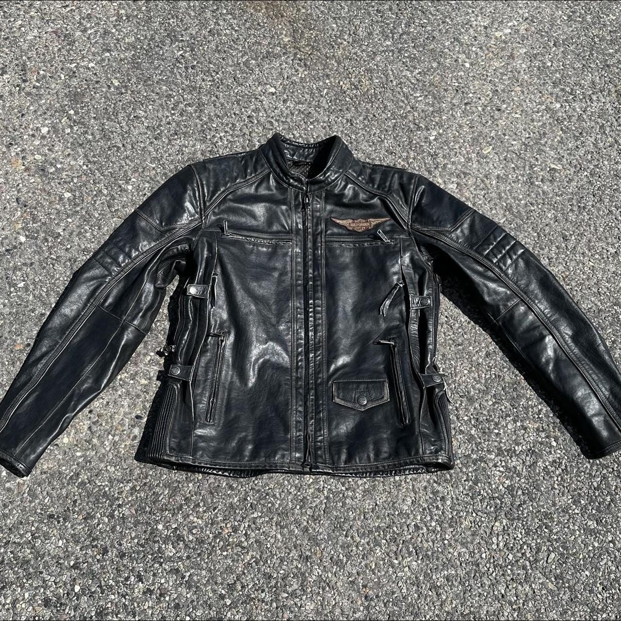 Harley Davidson Leather riding jacket size large. No... - Depop