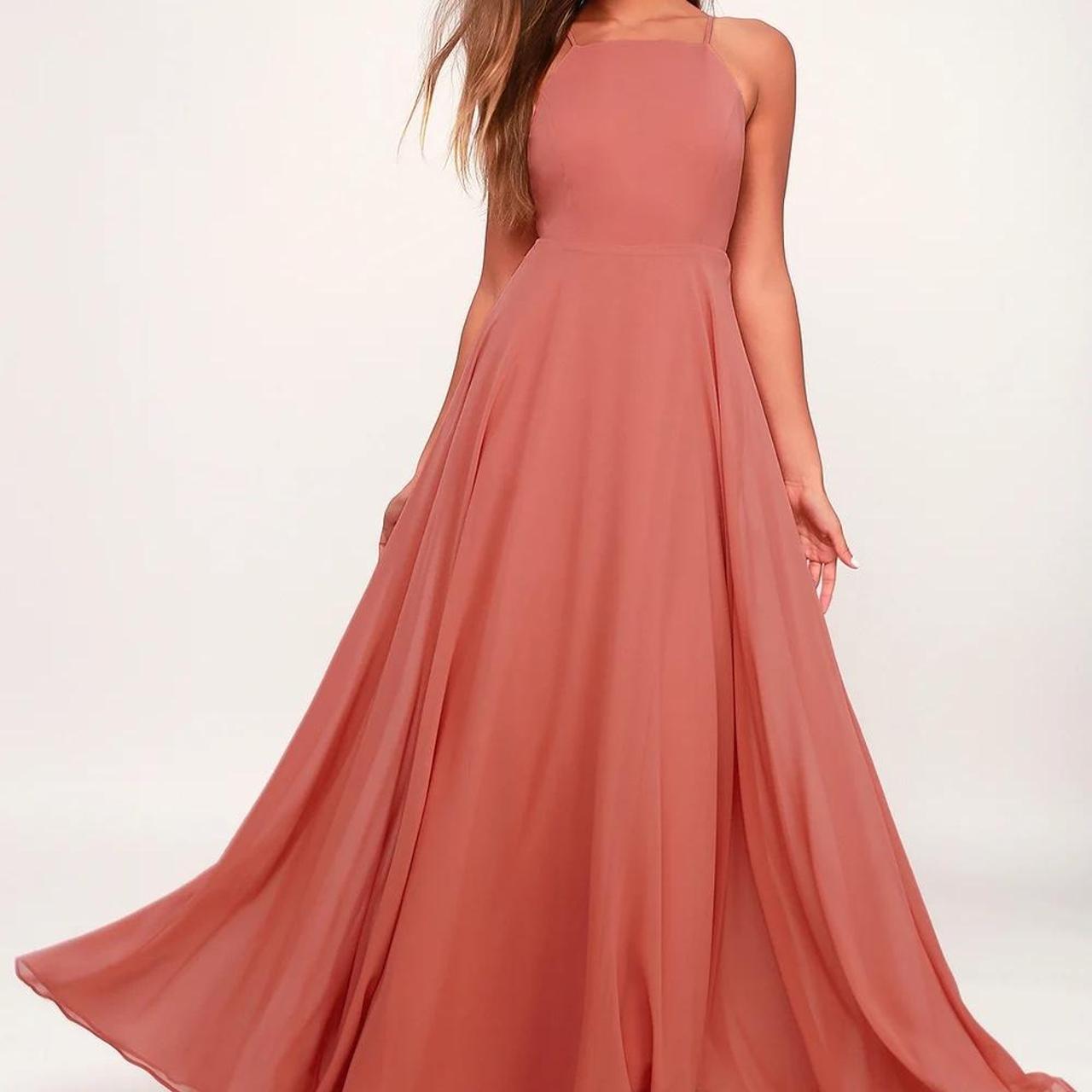 Rusty rose maxi outlet dress