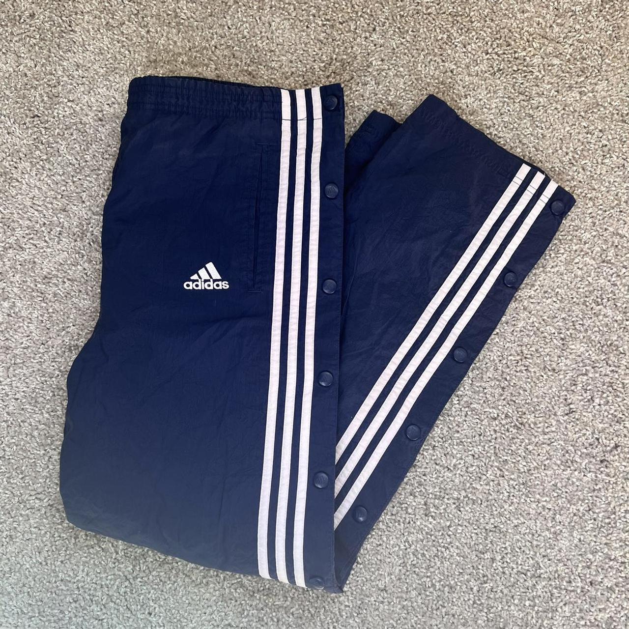 Adidas Men's Navy and White Trousers | Depop