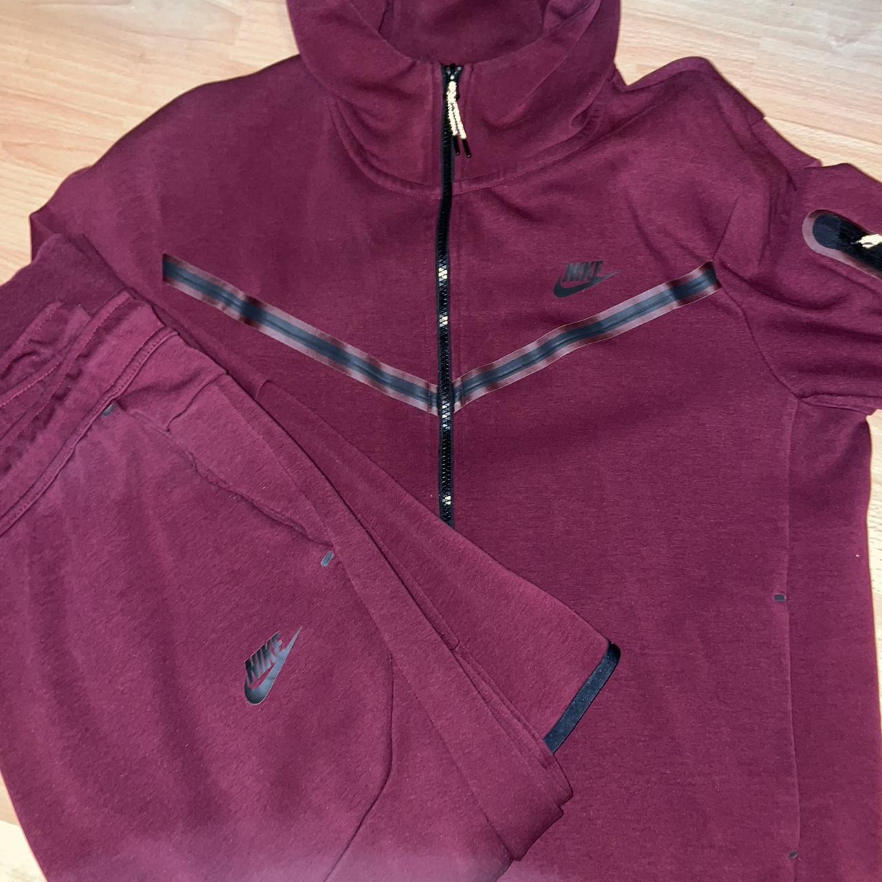 Nike Men's Burgundy Hoodie | Depop