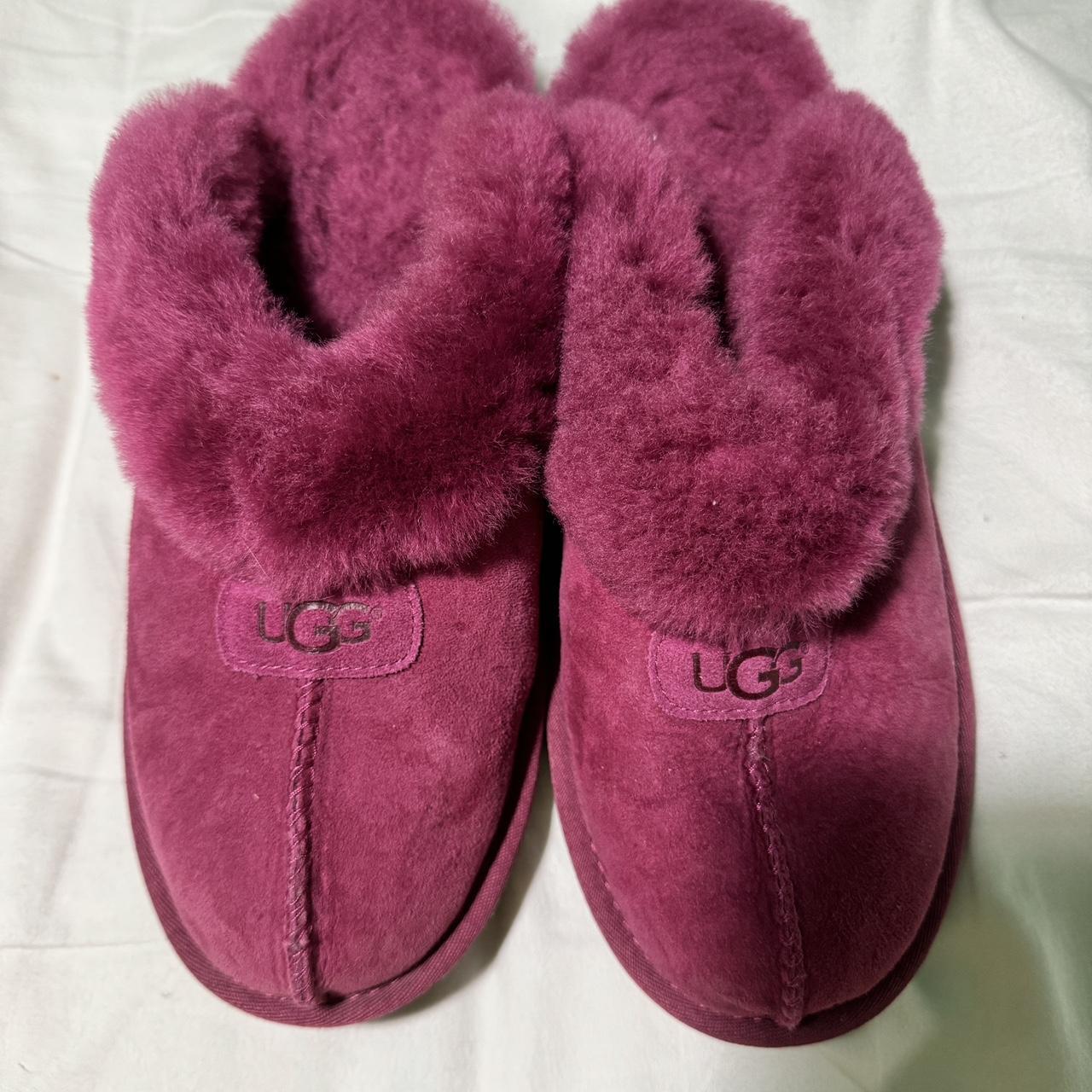 Burgundy ugg slippers hotsell