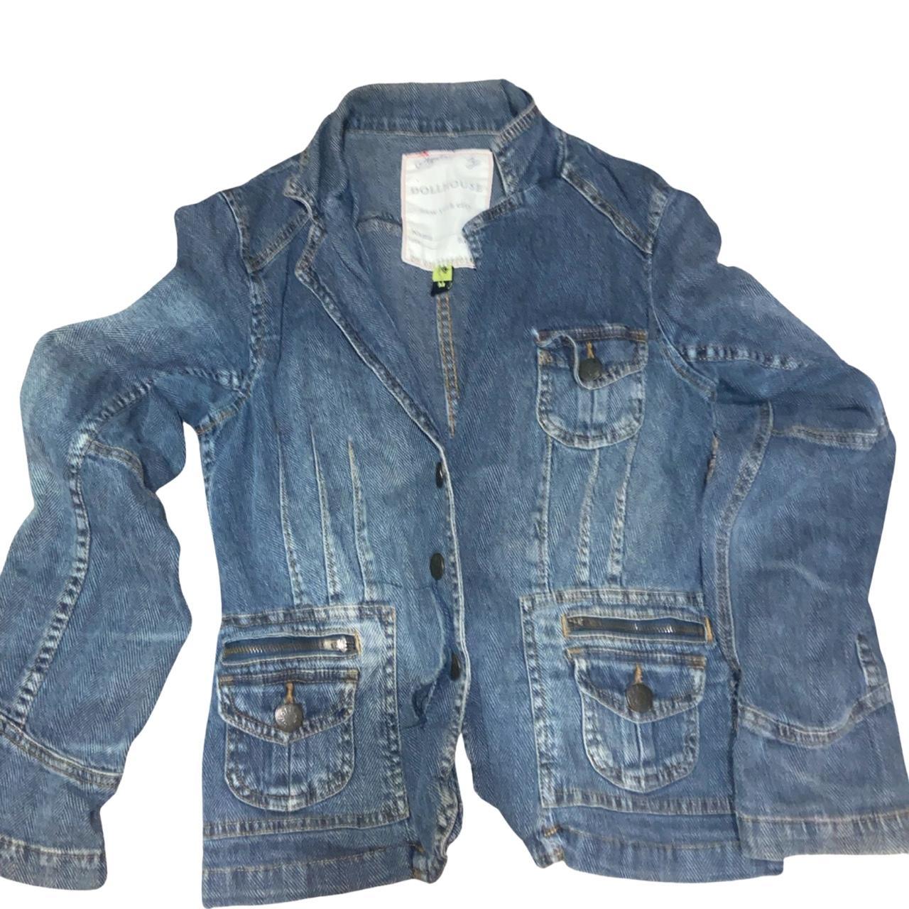 Dollhouse Women's Blue Jacket Depop