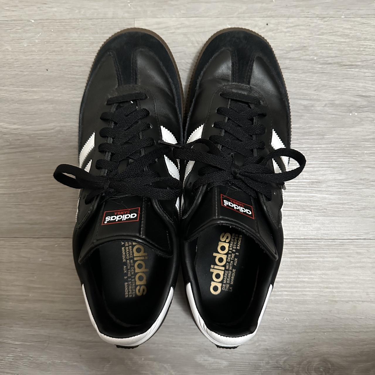 Black Adidas Sambas Size 10 Only worn a few times no... - Depop