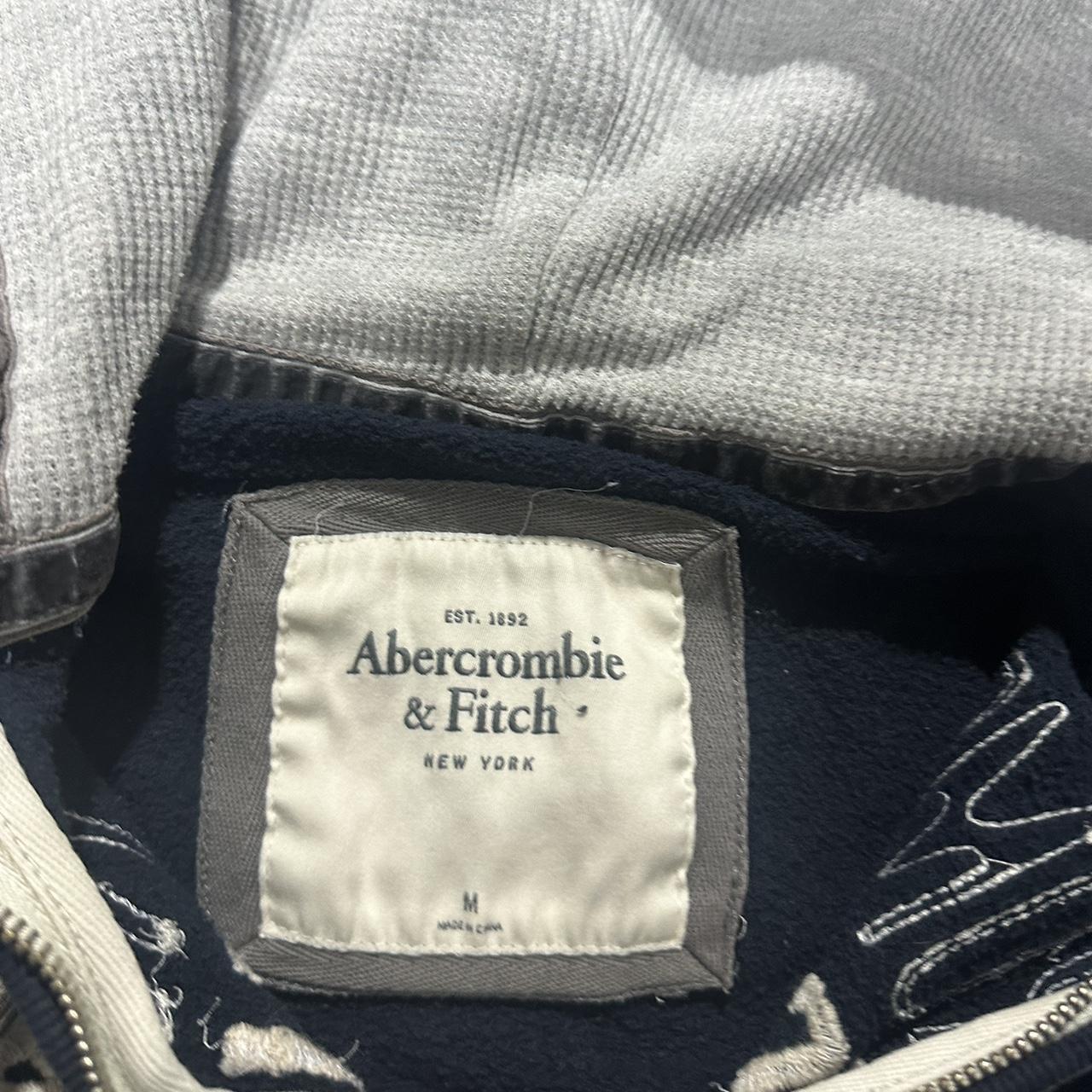 Navy blue Abercrombie & Fitch zipup hoodie hoodie... Depop