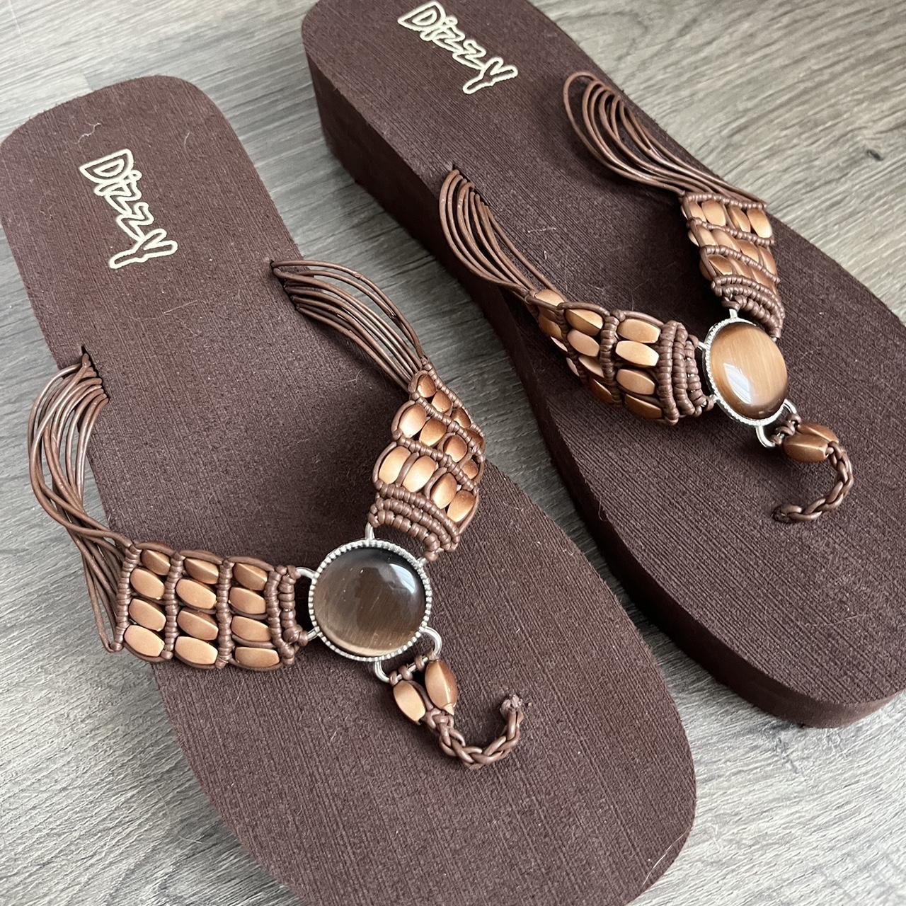 Dizzy Women's Brown Sandals (2)
