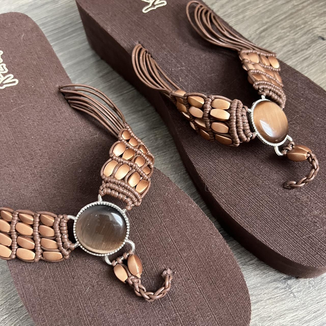 Dizzy Women's Brown Sandals (4)