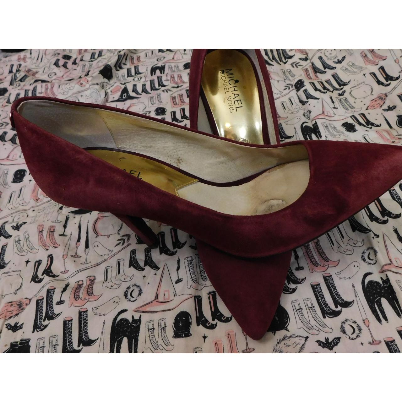 Michael kors cheap burgundy heels