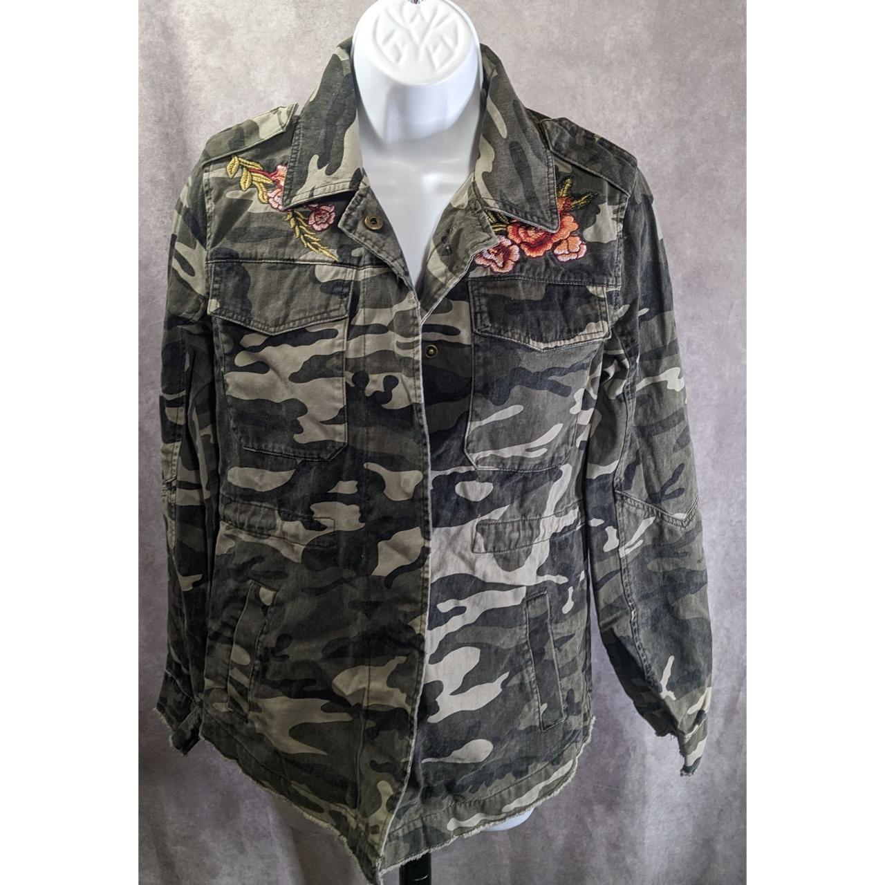 Pink and green outlet camo jacket