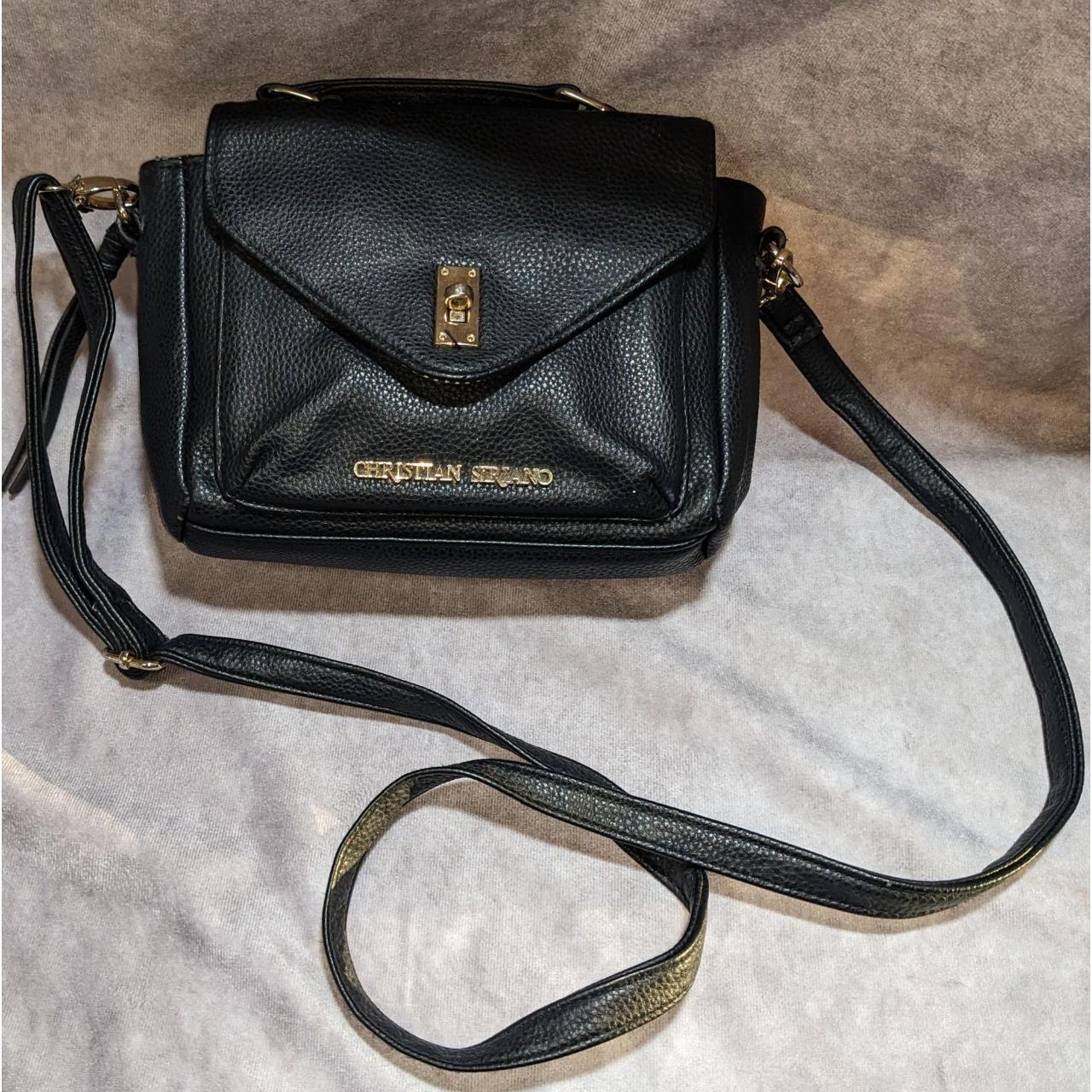 Christian siriano black sale and white purse