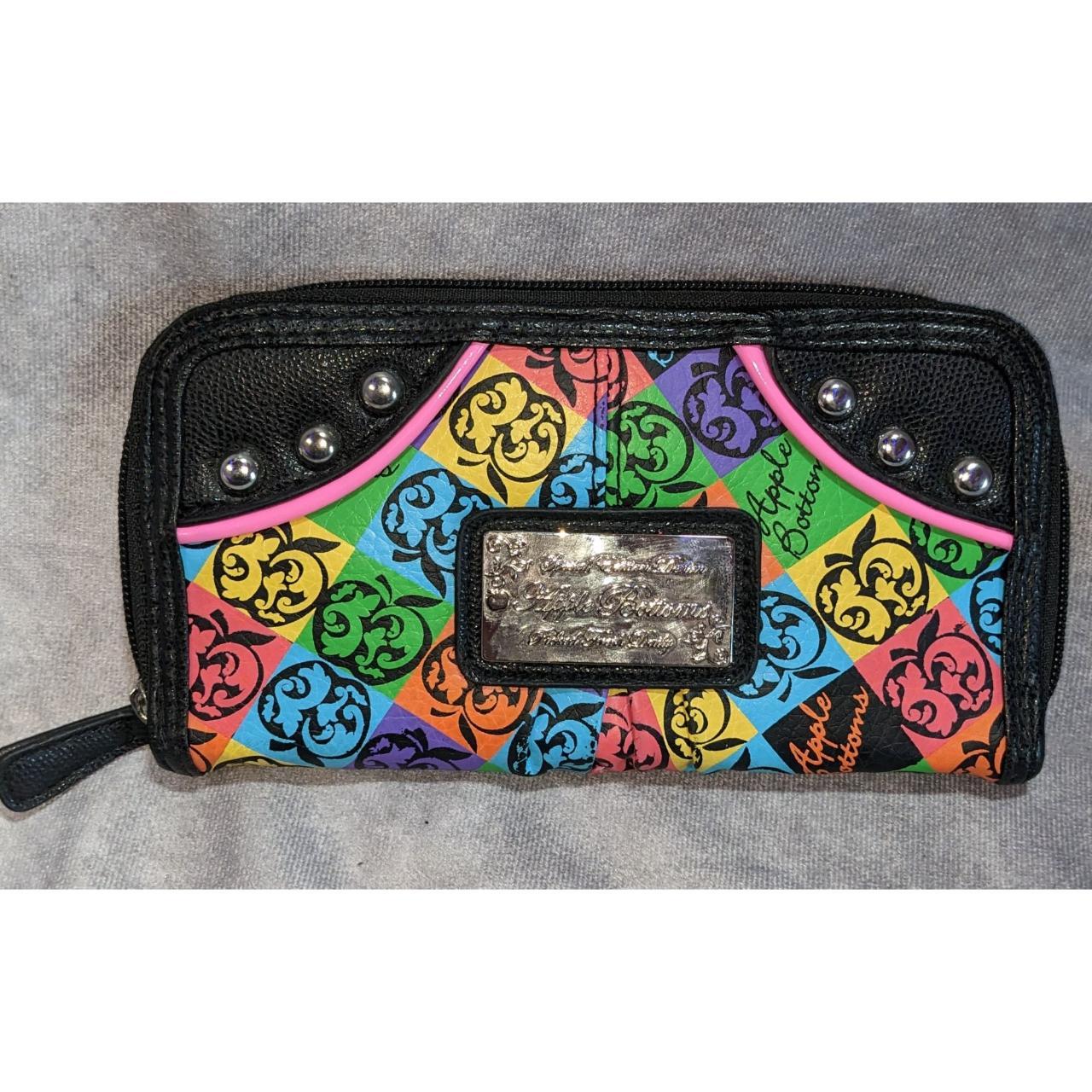 Multicolor Half Zip Wallet