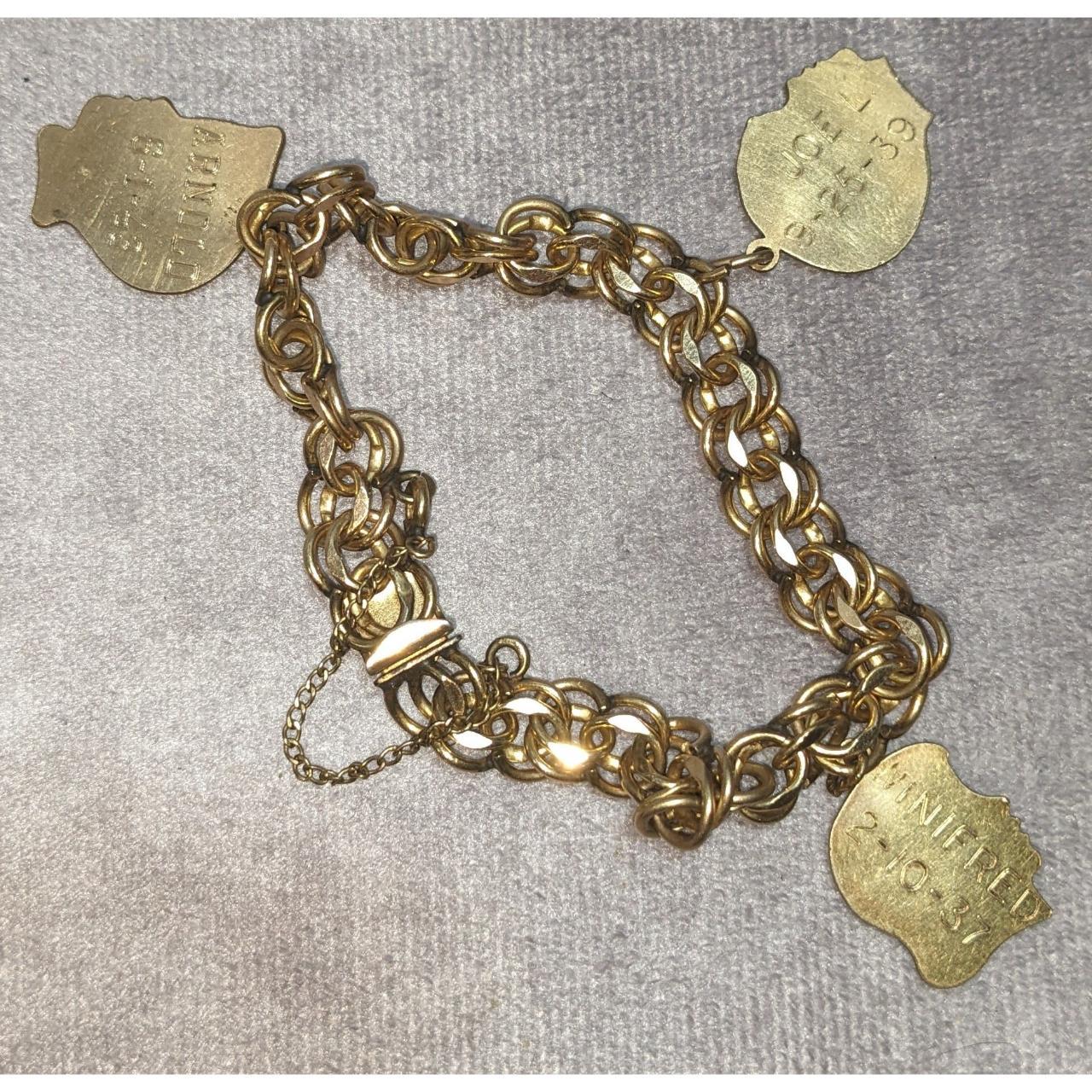 Vintage Gold Filled Charm Bracelet