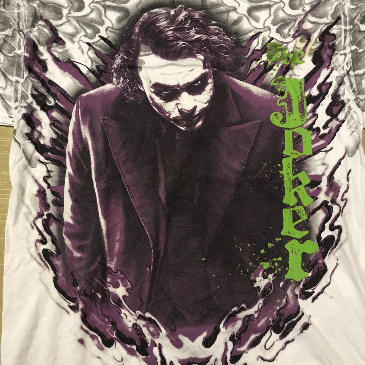 Vintage Y2K Batman The Dark Knight Joker Tshirt Size...