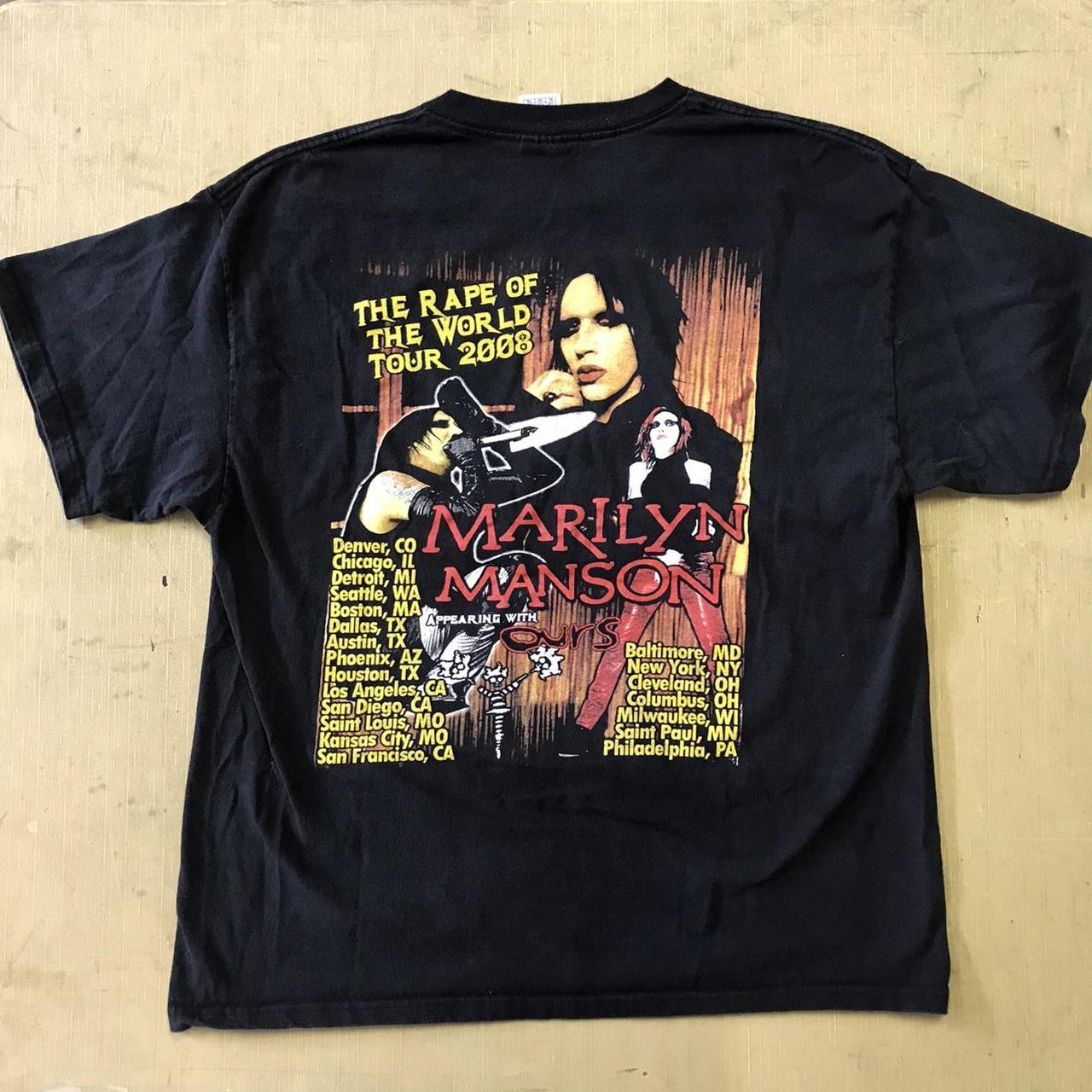 Vintage Y2K Marilyn Manson The Rape Of The World... - Depop