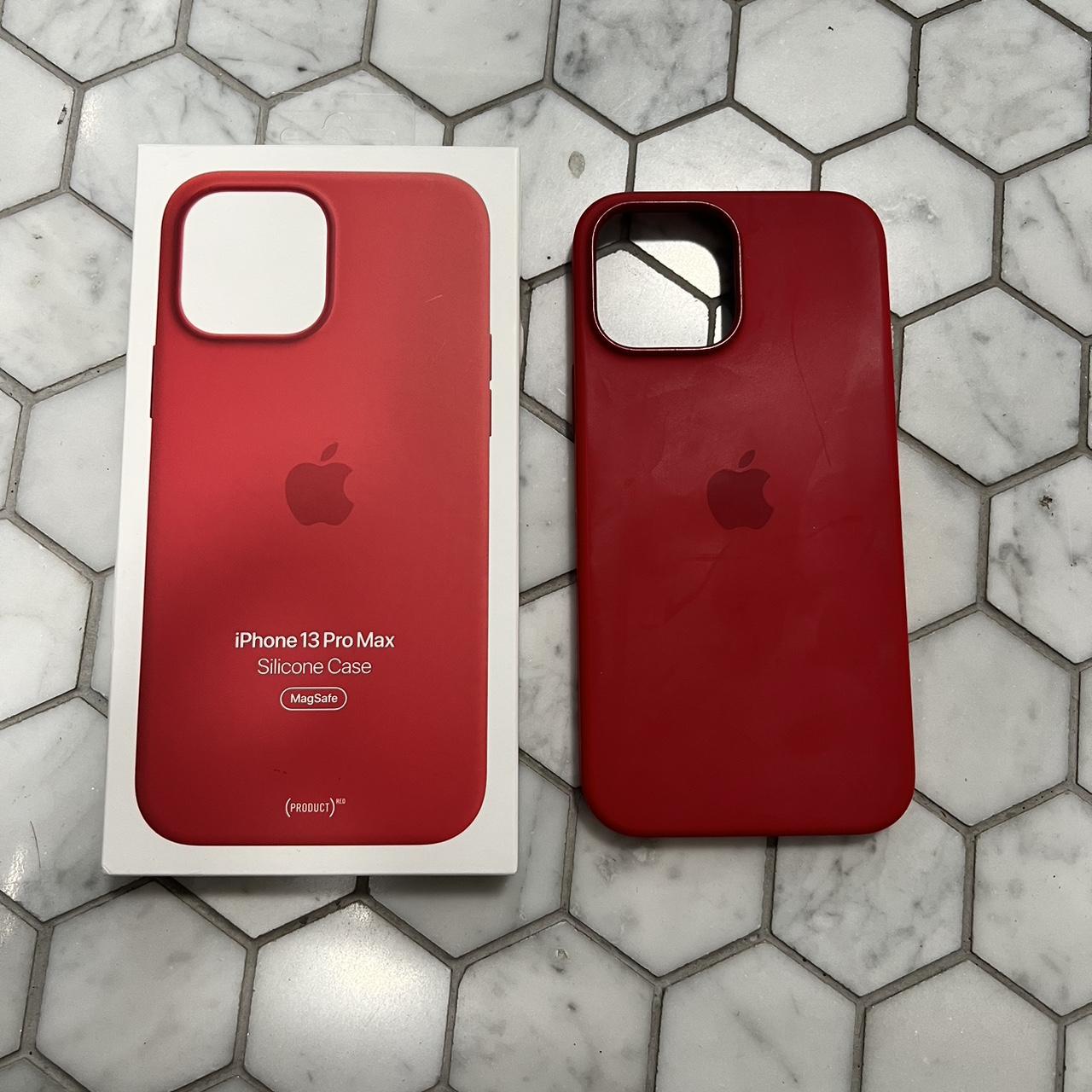 apple iphone 13 pro silicone case with magsafe product red